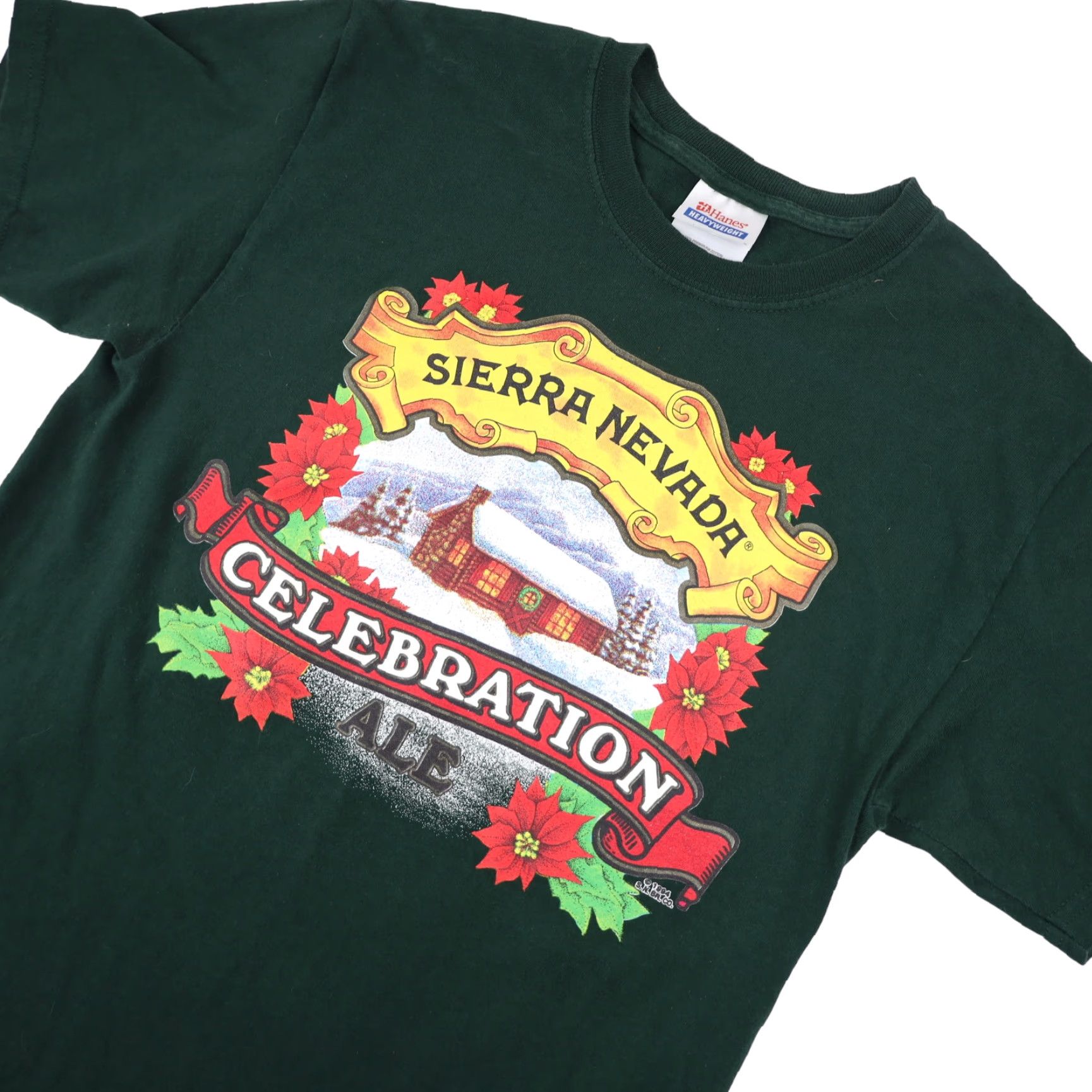 Vintage VINTAGE Sierra Nevada Celebration Ale Graphic T Shirt Green Mens S Size US S / EU 44-46 / 1 - 2 Thumbnail