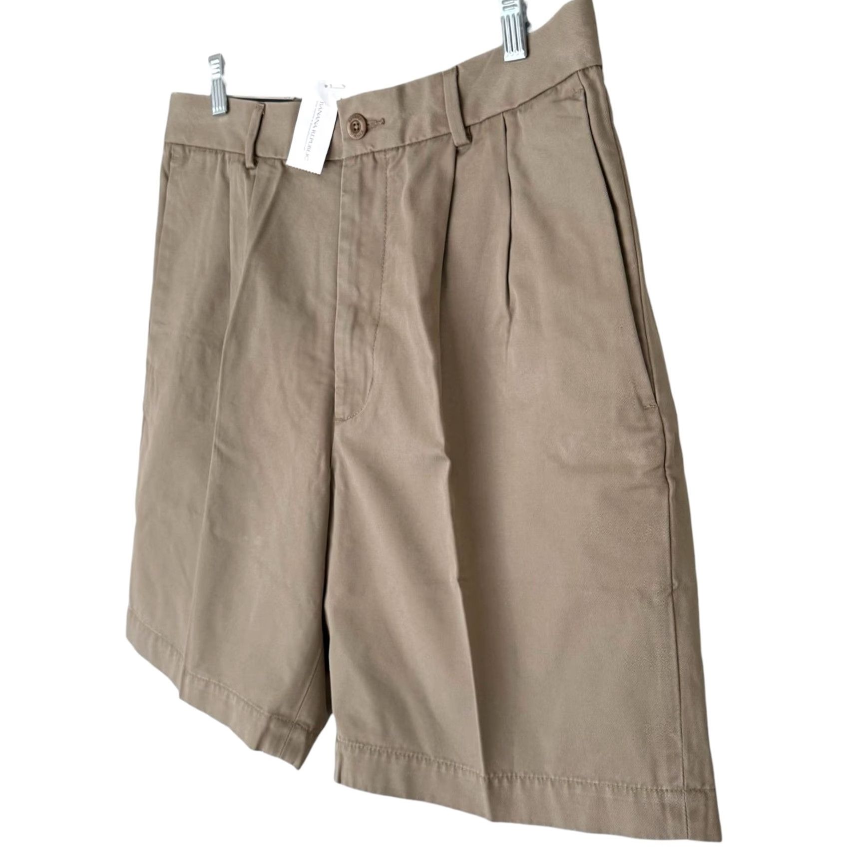 Banana Republic VINTAGE Banana Republic Pleated Chino Short Mens 34 Tan Khaki Safari Preppy NEW Short Chino Mens 34 Tan Size US 34 / EU 50 - 2 Thumbnail