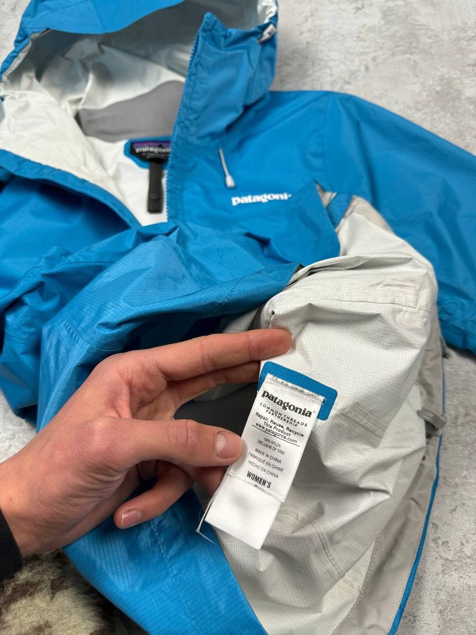 Patagonia Women's H2no Torrentshell Blue Jacket Full Zip