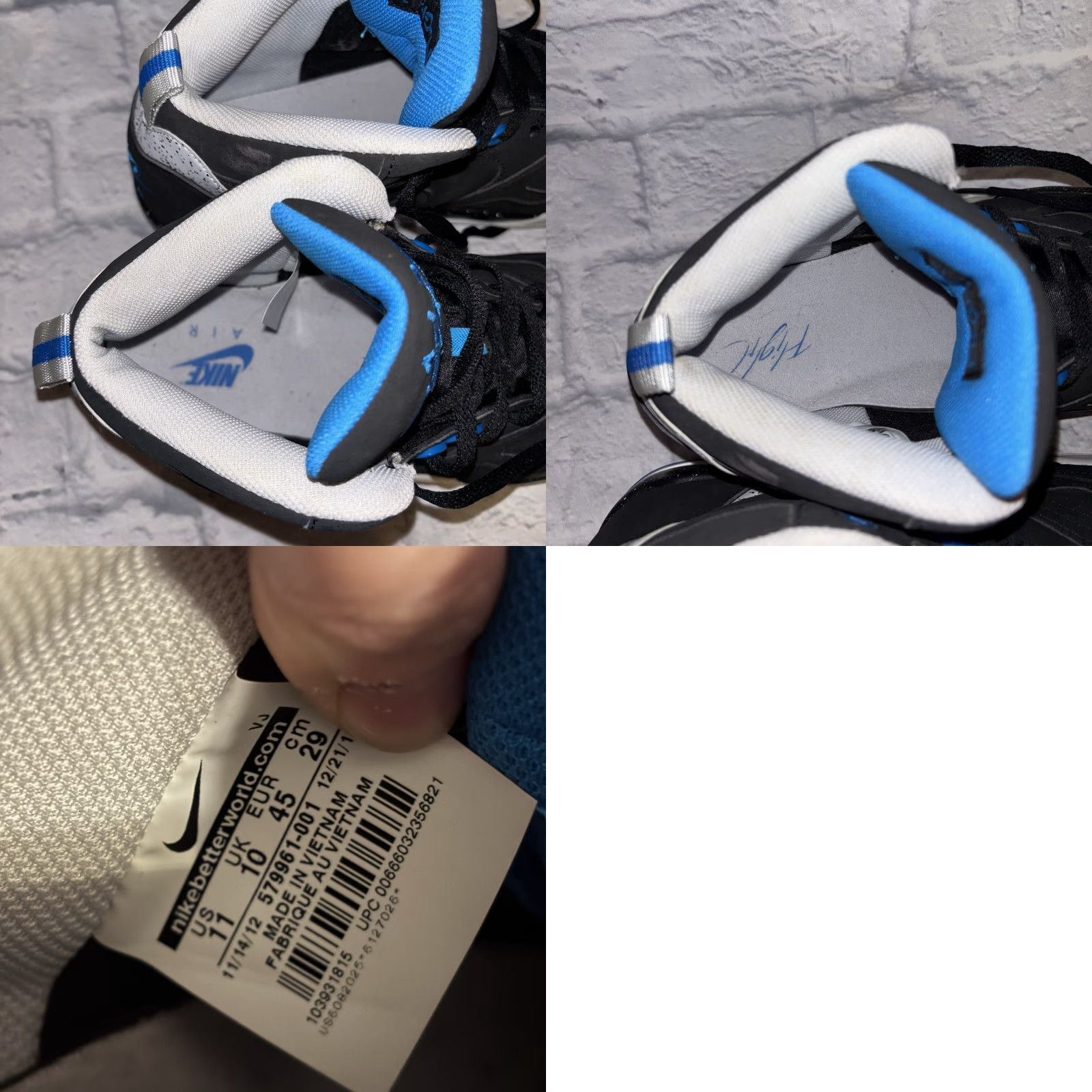 Nike Nike Air Flight ’13 Mid Black Photo Blue 579961-001 Men’s US Size 11 Size US 11 / EU 44 - 9 Thumbnail