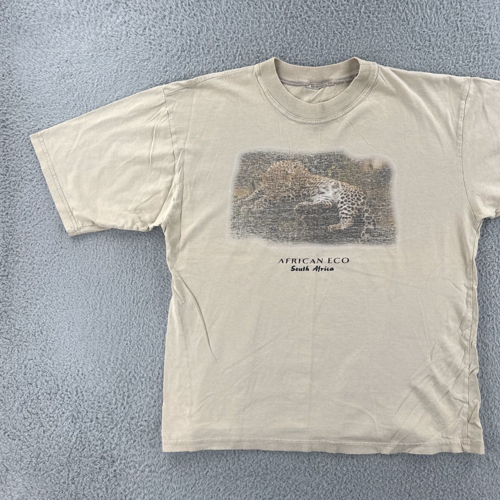 Vintage VINTAGE Adult XL Brown T Shirt African Eco South Africa Faded Graphic Print Tee 90s Animals Mens Size US XL / EU 56 / 4 - 3 Thumbnail