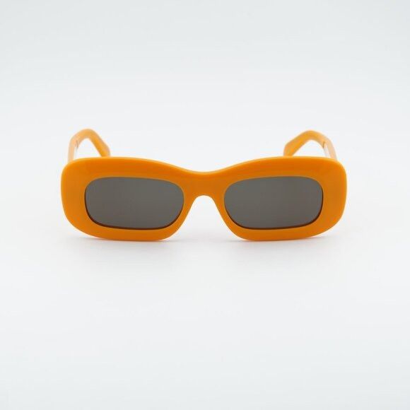Celine Celine CL40294I 42A Sunglasses Glossy Orange Rectangle Frame Size ONE SIZE - 2 Thumbnail