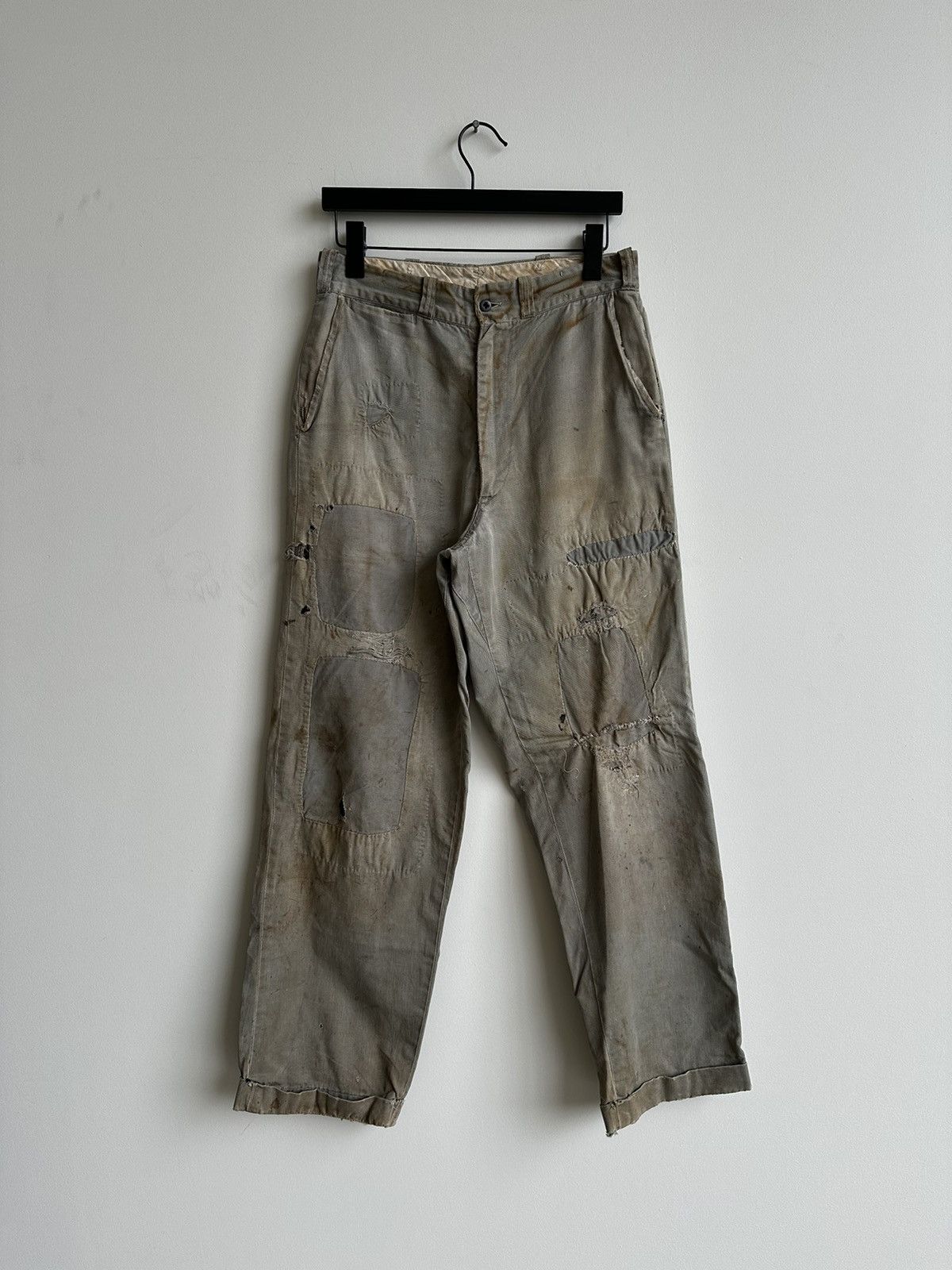 Kapital × Lee × Vintage True Vintage Lee Pants Thrashed with OG Farm repairs Size US 30 / EU 46 - 1 Thumbnail