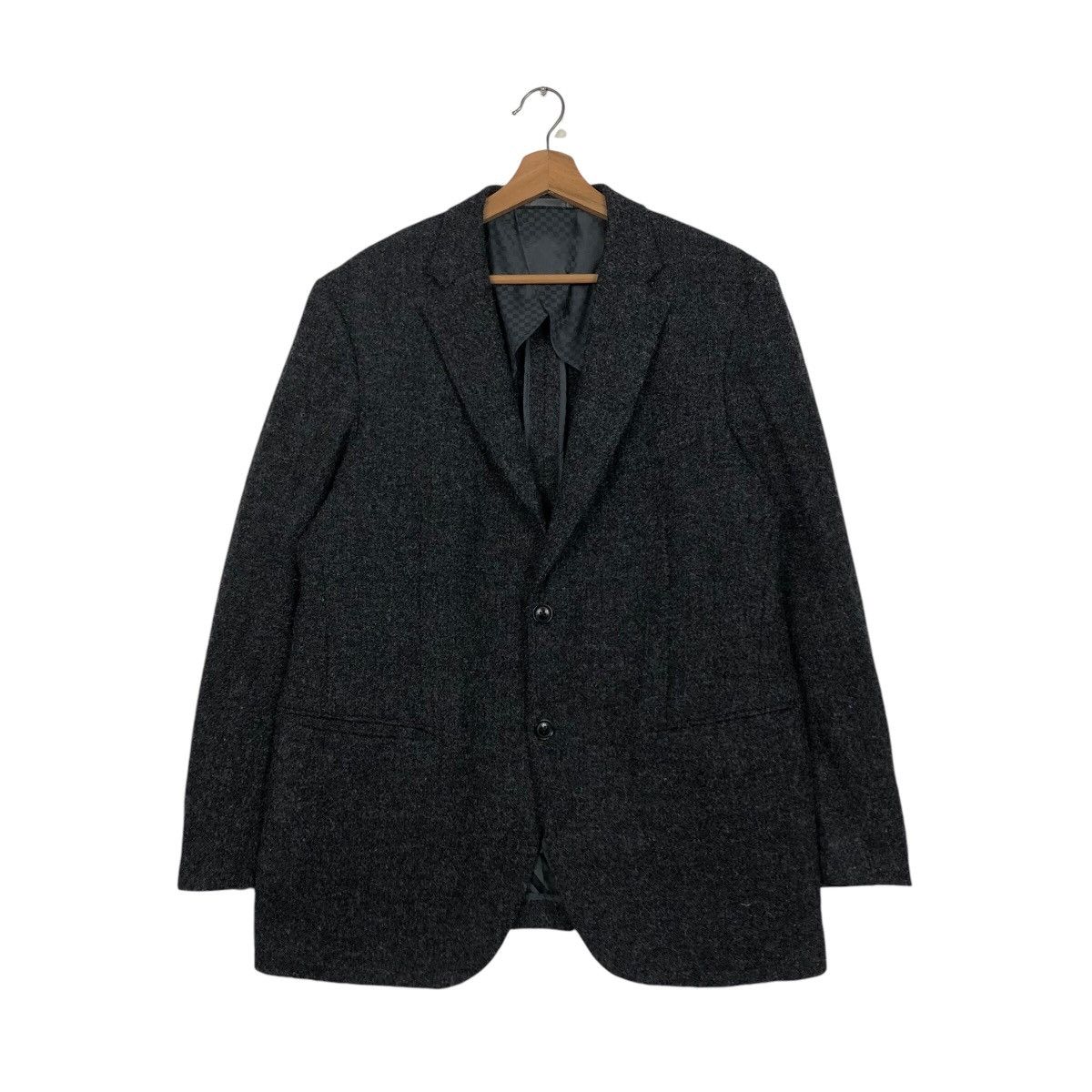 Harris Tweed 📌Vintage Wool Jacket Hand Woven Harris Tweed Herringbone Size US L / EU 52-54 / 3 - 2 Thumbnail