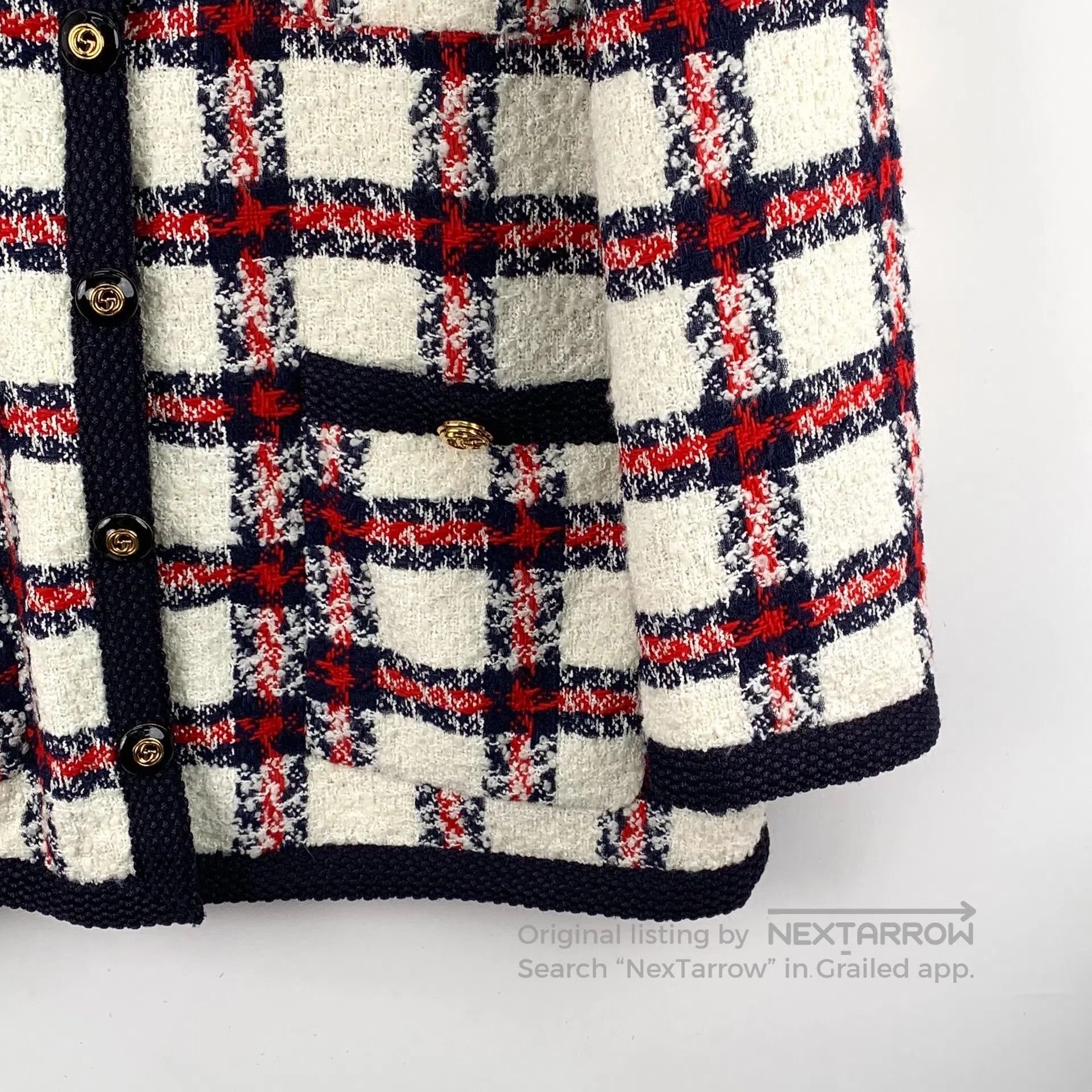 Gucci Guicci Colorful Plaid Collar Single Breasted Long Sleeve W Size S / US 4 / IT 40 - 4 Thumbnail