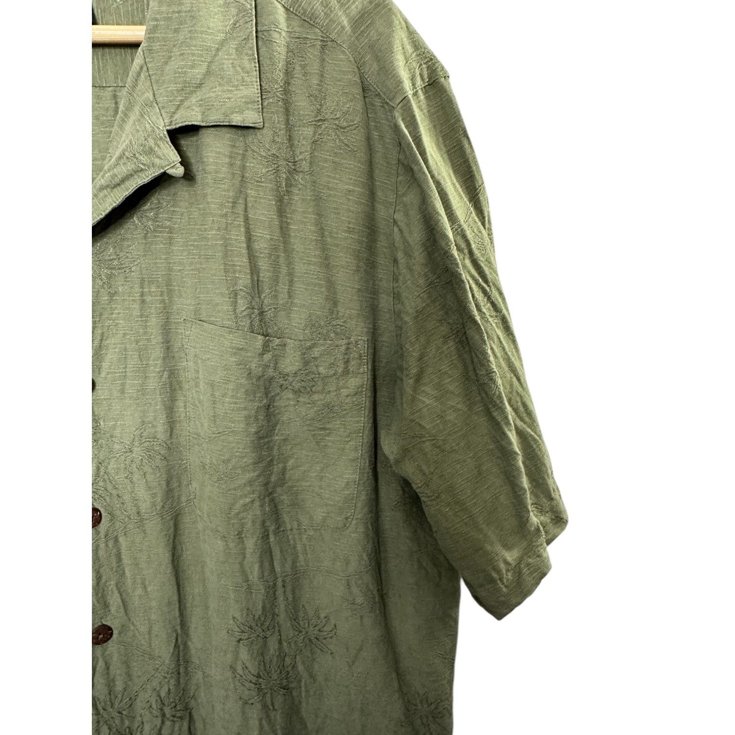 Havana Jacks Cafe Havana Jack's Cafe Green 100% Silk Button-Up Shirt XL Size US XL / EU 56 / 4 - 4 Thumbnail