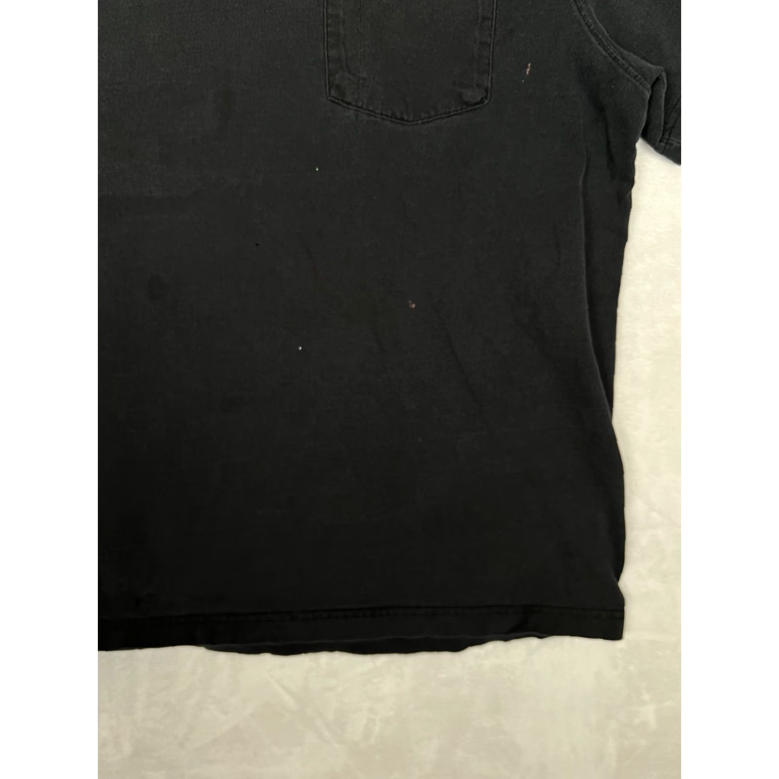 Dickies VINTAGE Dickies Black Pocket T-Shirt 2XL Mens Short Sleeve Crew Neck Cotton Grunge 90s Pockets Stained faded Tears Size US XXL / EU 58 / 5 - 5 Thumbnail