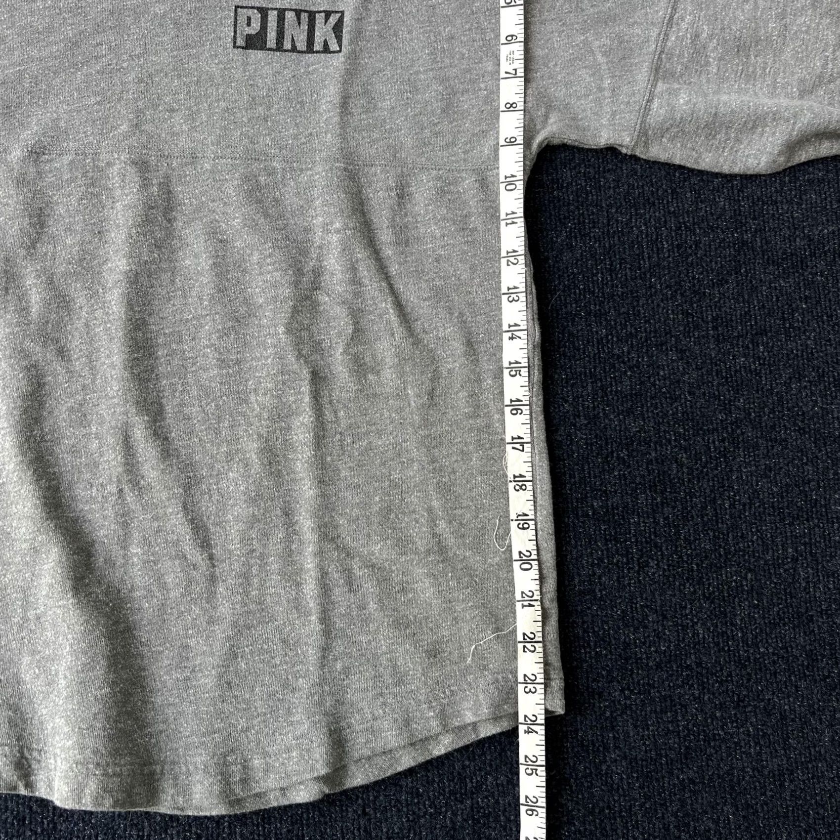 Pinko PINK Victoria's Secret Shirt Womens Medium Long Sleeve Crew Neck Back Graphic Tape Size M / US 6-8 / IT 42-44 - 6 Thumbnail