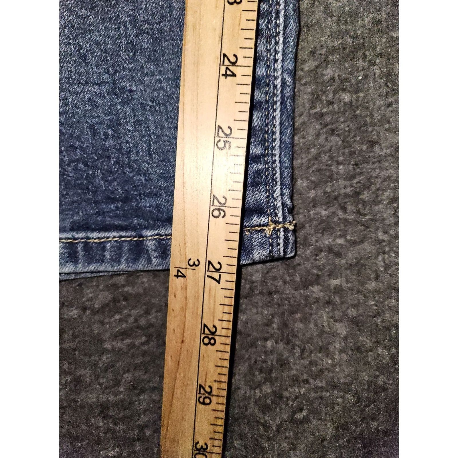 Vintage VINTAGE Eunina Rocky Super High Rise Boyfriend Jeans Women 11/30 Blue Distressed 90s Bohemian Preppy Mens Womens Size 32" / US 10 / IT 46 - 6 Thumbnail
