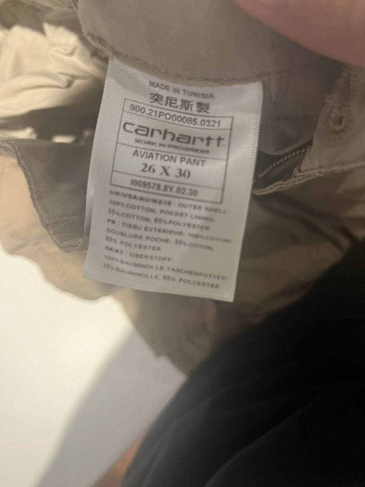 Carhartt Wip Carhartt aviation pants leather 26 waist x 30 inseam Size US 26 / EU 42 - 2 Thumbnail