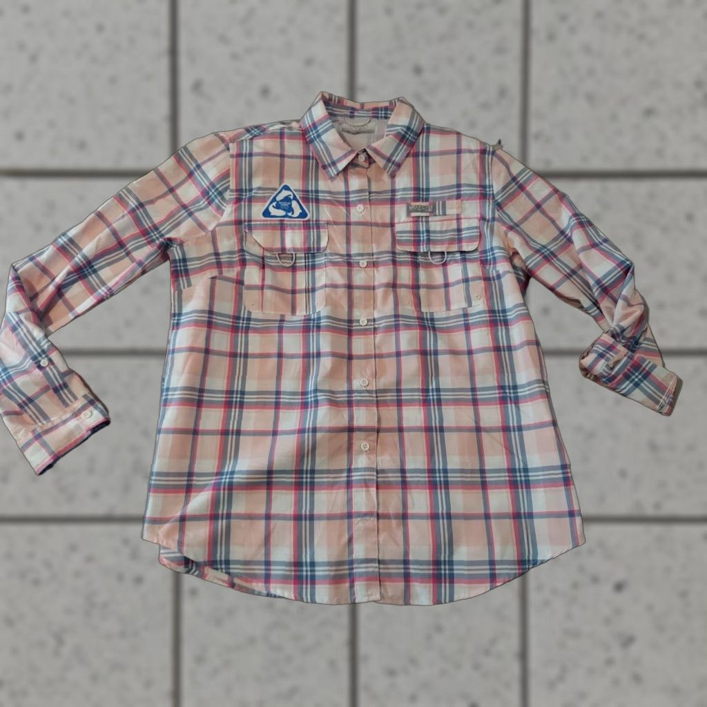 Vintage Womens Ocean & Coast Plaid Dress Shirt L Large Pink Button-Up Outdoor Cotton Size L / US 10 / IT 46 - 1 Thumbnail