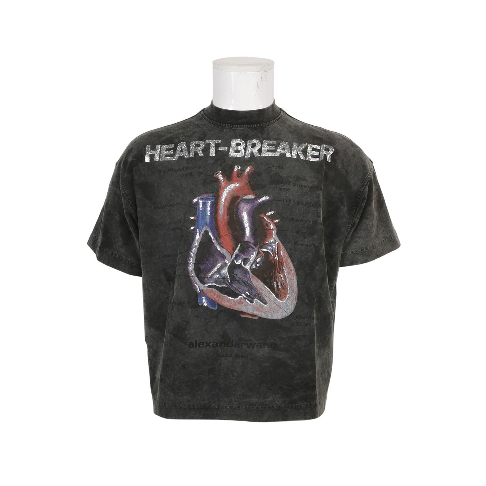 Alexander Wang Alexander Wang 'Heartbreaker' Cotton Graphic T-Shirt XXS Size US XXS / EU 40 - 1 Thumbnail