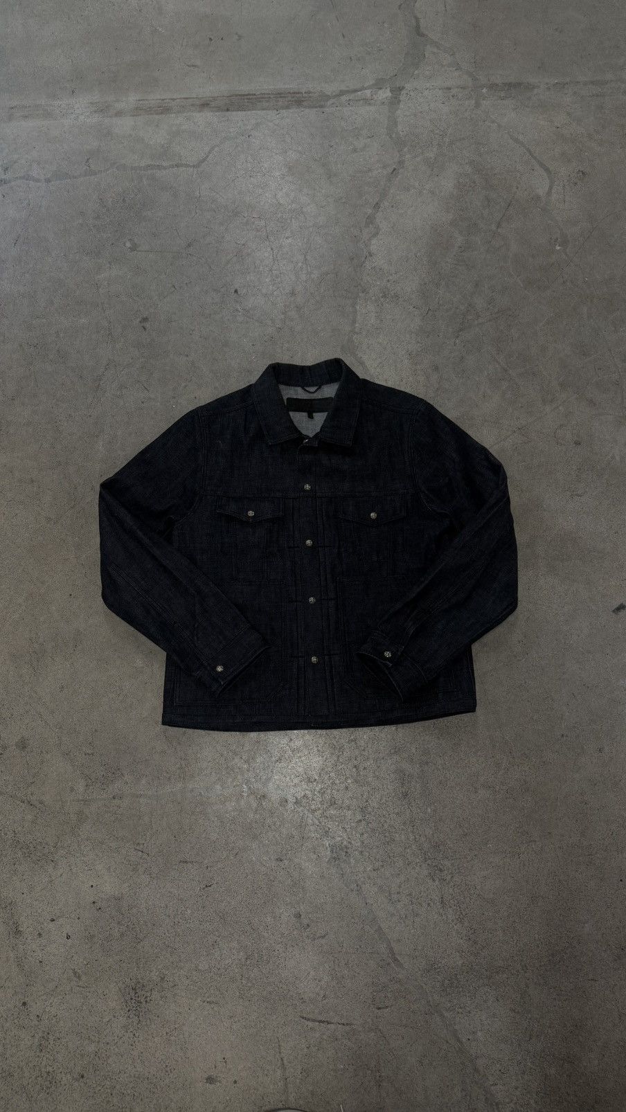 Chrome Hearts RARE! Chrome Hearts KS Selvedge Button up Denim Jacket Size US L / EU 52-54 / 3 - 1 Thumbnail