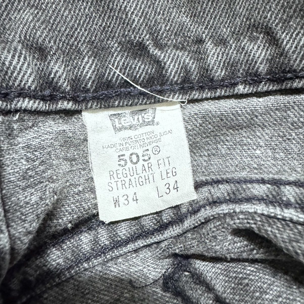 Levi's Vintage Levis 505 Black Faded Distressed Jeans Size US 34 / EU 50 - 15 Thumbnail