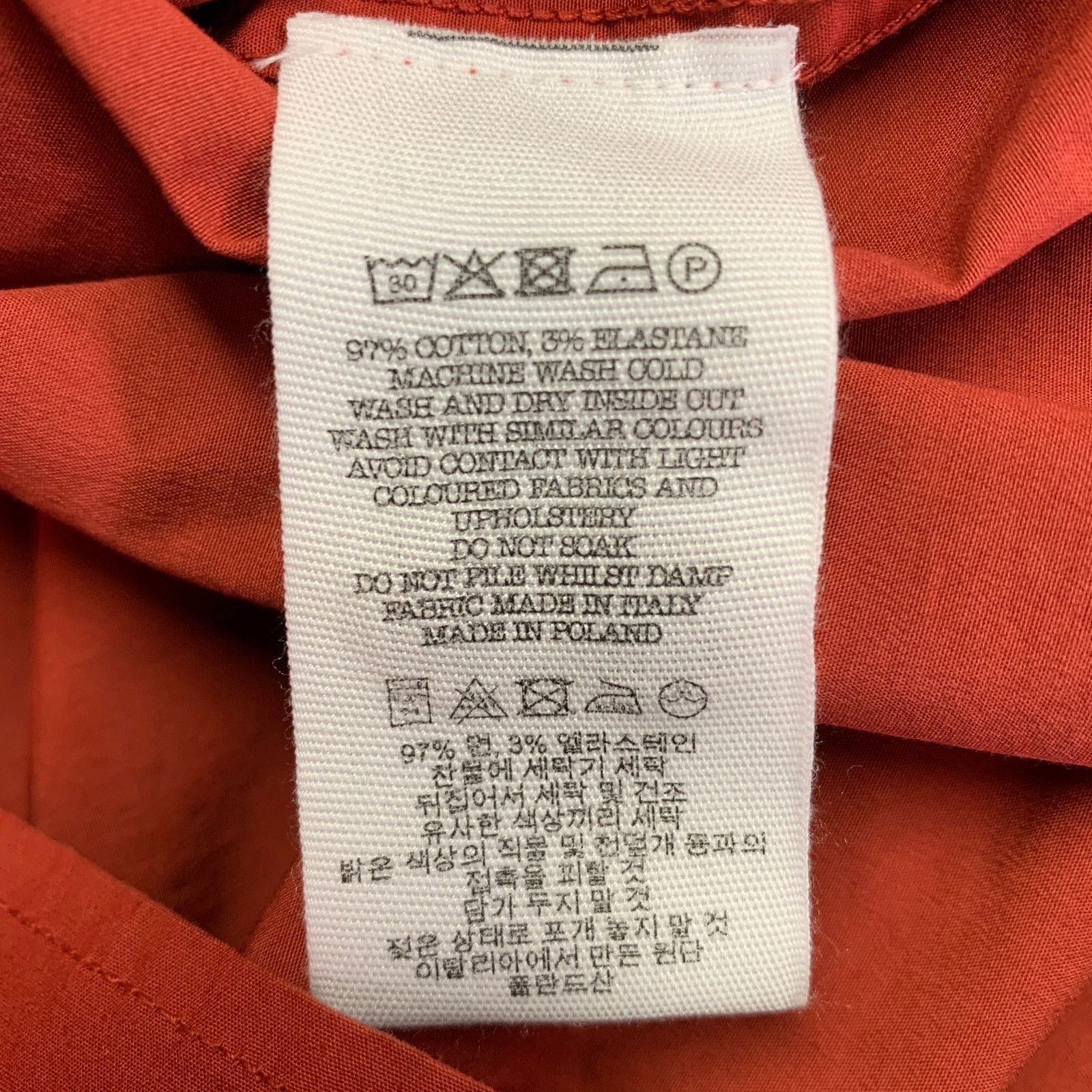 YMC Wray Red Brick Cotton Blend One Pocket Long Sleeve Shirt Size US L / EU 52-54 / 3 - 5 Thumbnail
