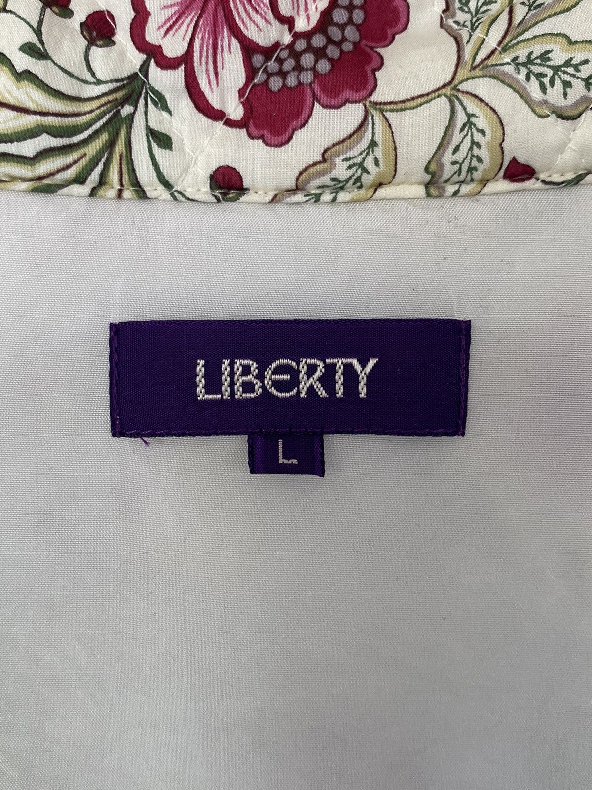 Liberty LIBERTY Quilted Cardigan Button Jacket Floral (L) Size L / US 10 / IT 46 - 9 Thumbnail