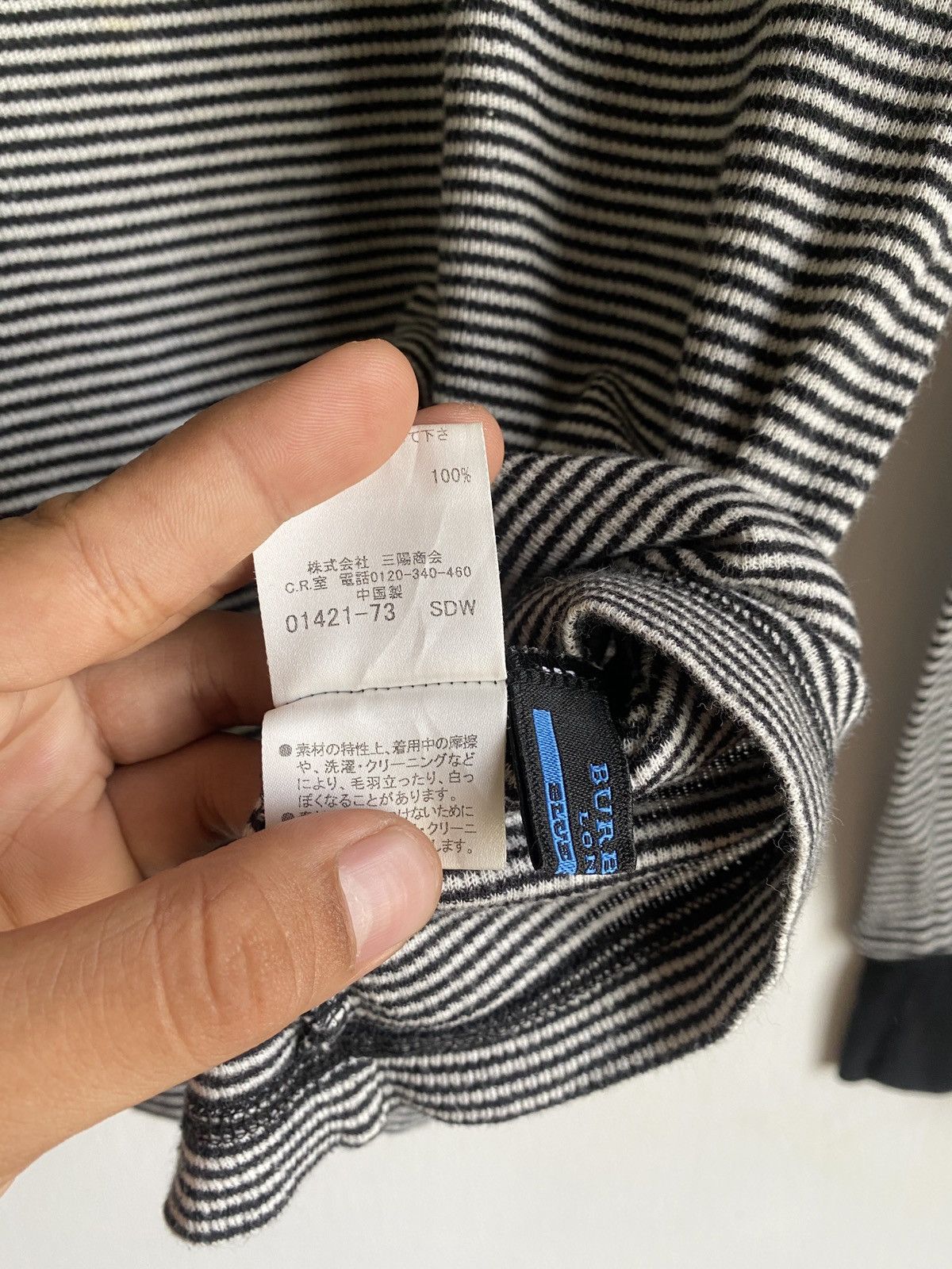 Burberry × Burberry Prorsum Burberry Blue Label Stripe Tee Size US L / EU 52-54 / 3 - 5 Thumbnail
