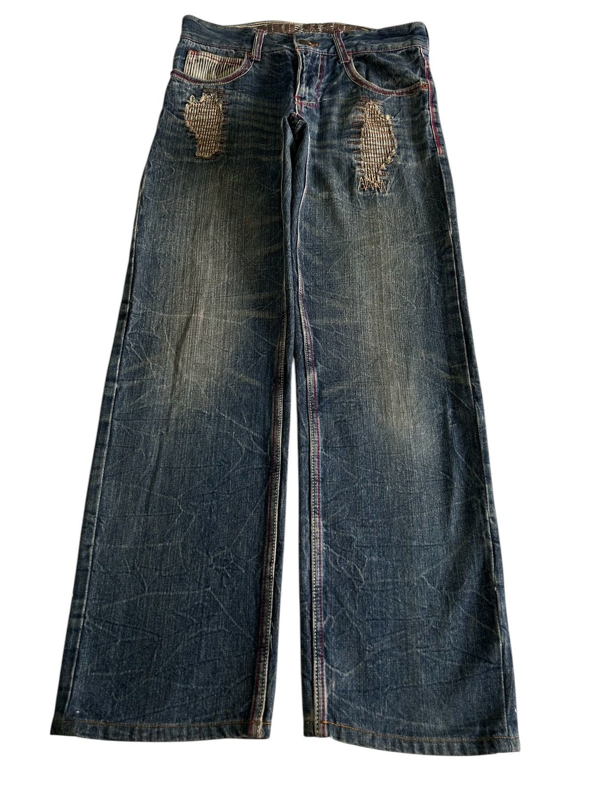 Japanese Brand × Vintage Vintage PIKO SURF "Aloha" Distressed Regular Fit Jeans Size US 31 - 3 Thumbnail
