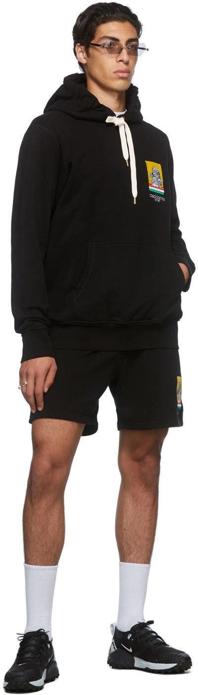 Casablanca Black Embroidered Racing Cherub Logo Hoodie Size US XS / EU 42 / 0 - 4 Thumbnail
