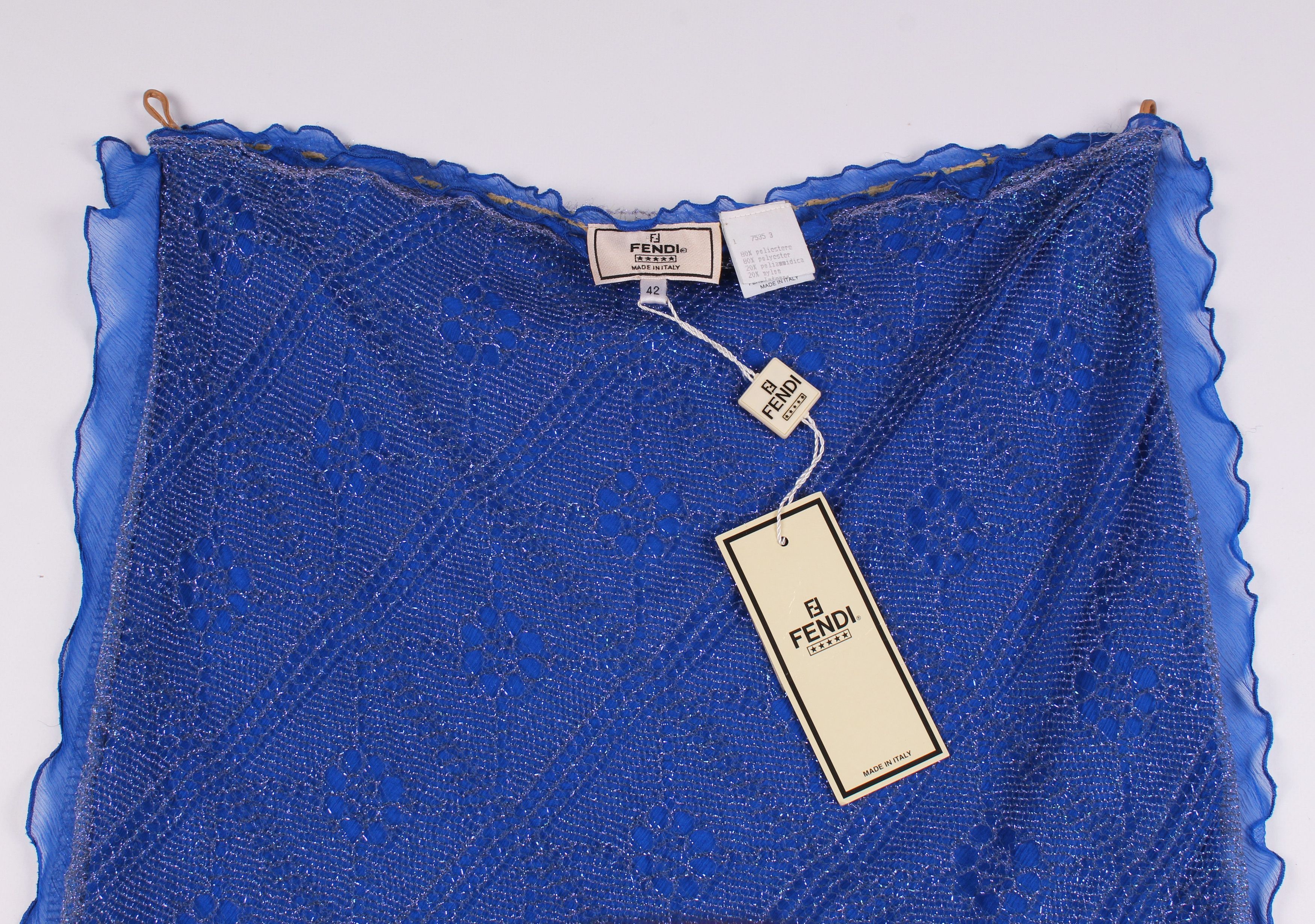 Fendi × Karl Lagerfeld Rare Fendi by Karl Lagerfeld SS 2000 Runway Silk Skirt Size 32" / US 10 / IT 46 - 3 Thumbnail