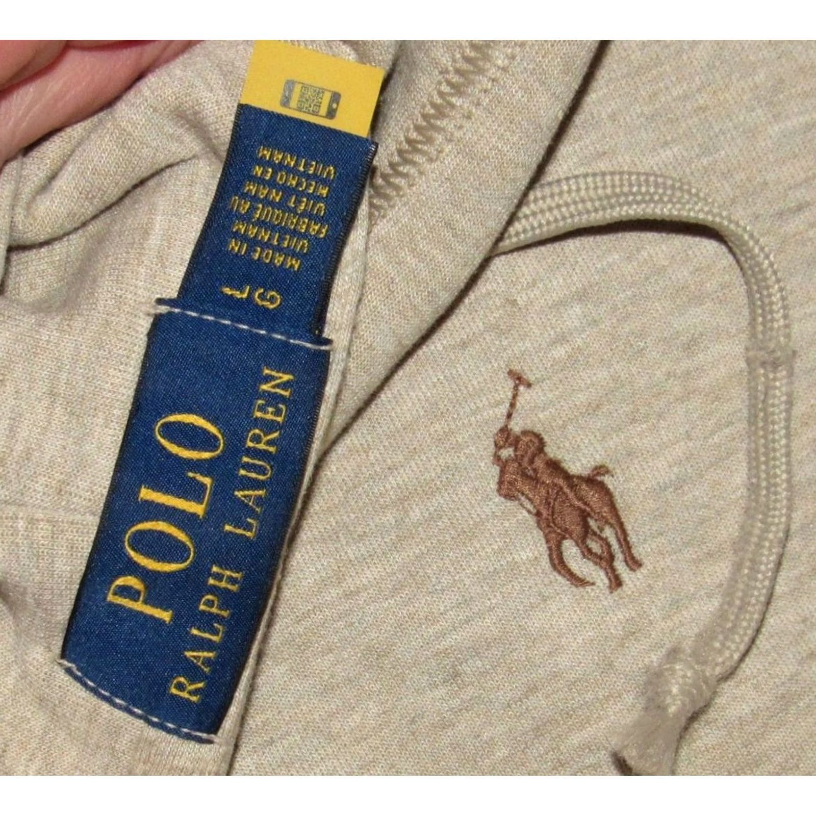 Ralph Lauren Polo RALPH LAUREN Tan Cotton Blend Full Zip Hooded Sweater Large Size US L / EU 52-54 / 3 - 3 Thumbnail