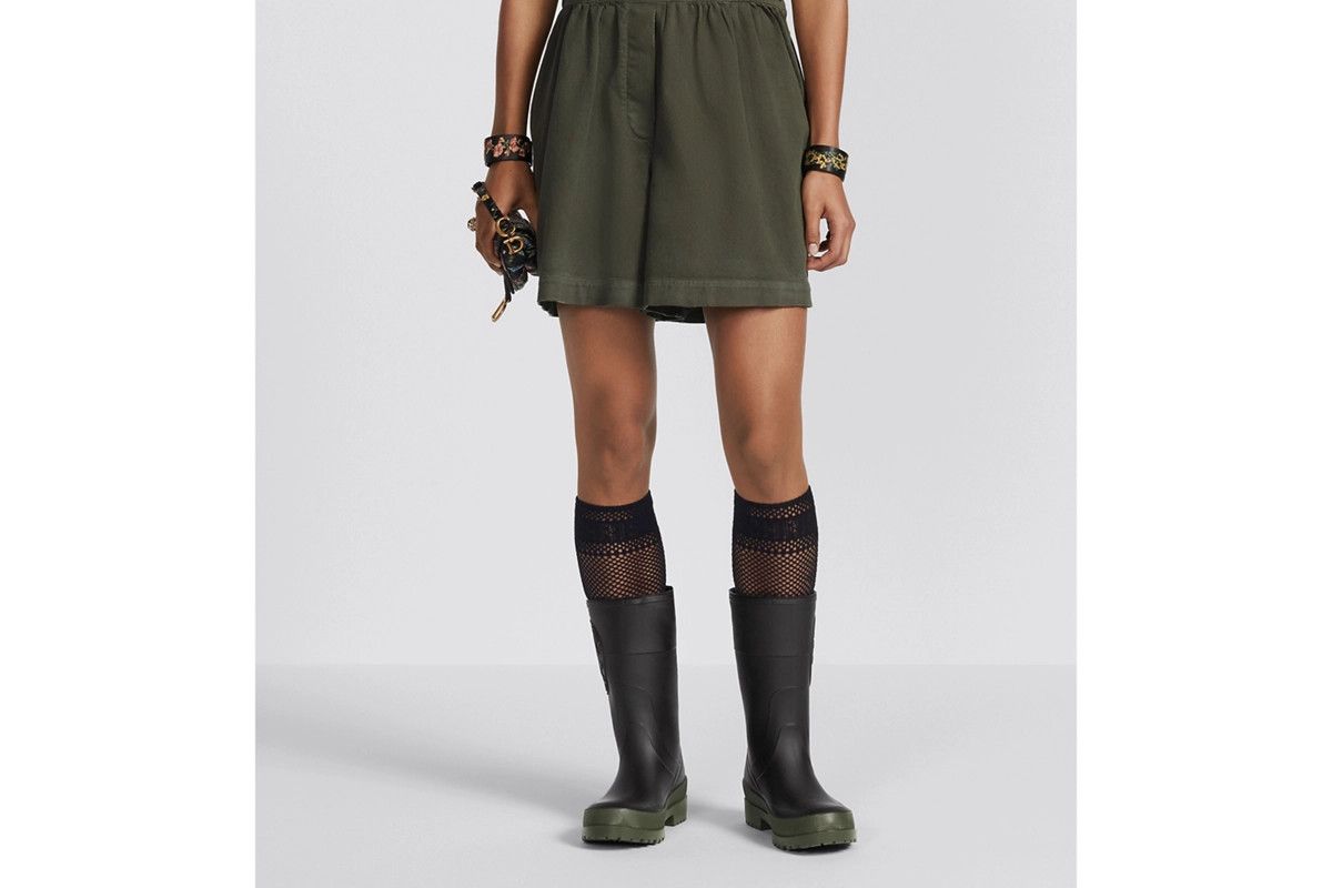 Dior o1bcso1str0225 Rain Boot in Black/Khaki Size US 10 / IT 40 - 5 Thumbnail