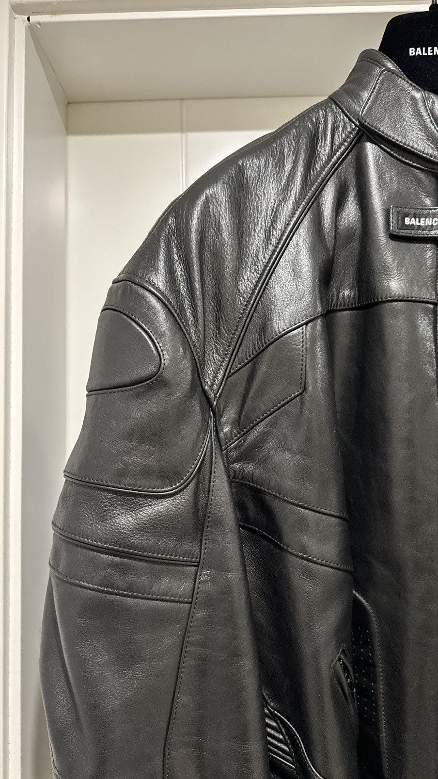 Balenciaga Balenciaga SS23 Mudshow Leather Biker Jacket Size US S / EU 44-46 / 1 - 12 Thumbnail
