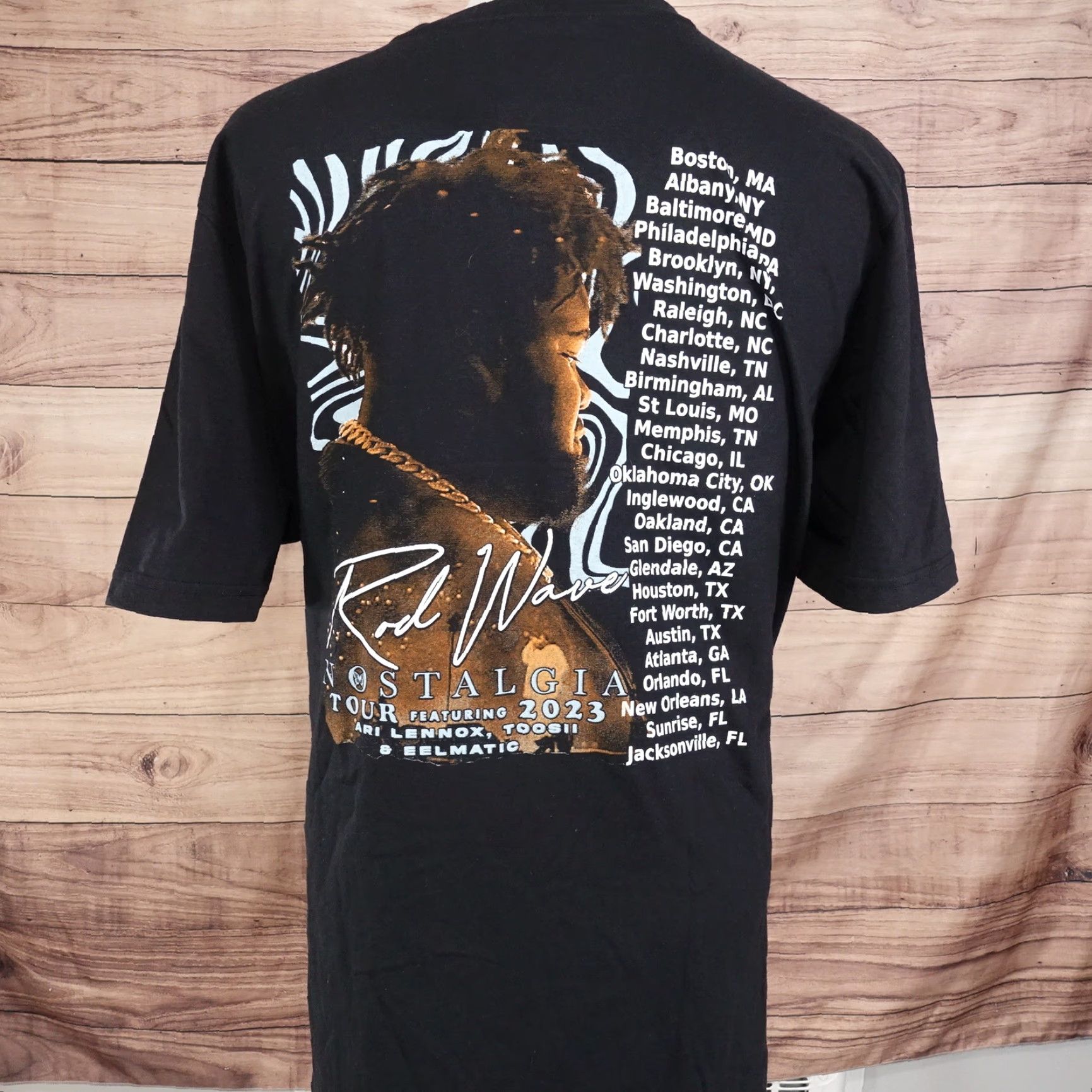 Vintage VINTAGE Rod Wave Nostalgia Tour 2023 Rap Hip-Hop T-Shirt Men XL Black Short Sleeve Cotton 2023 Concert Men's Size US XL / EU 56 / 4 - 4 Thumbnail