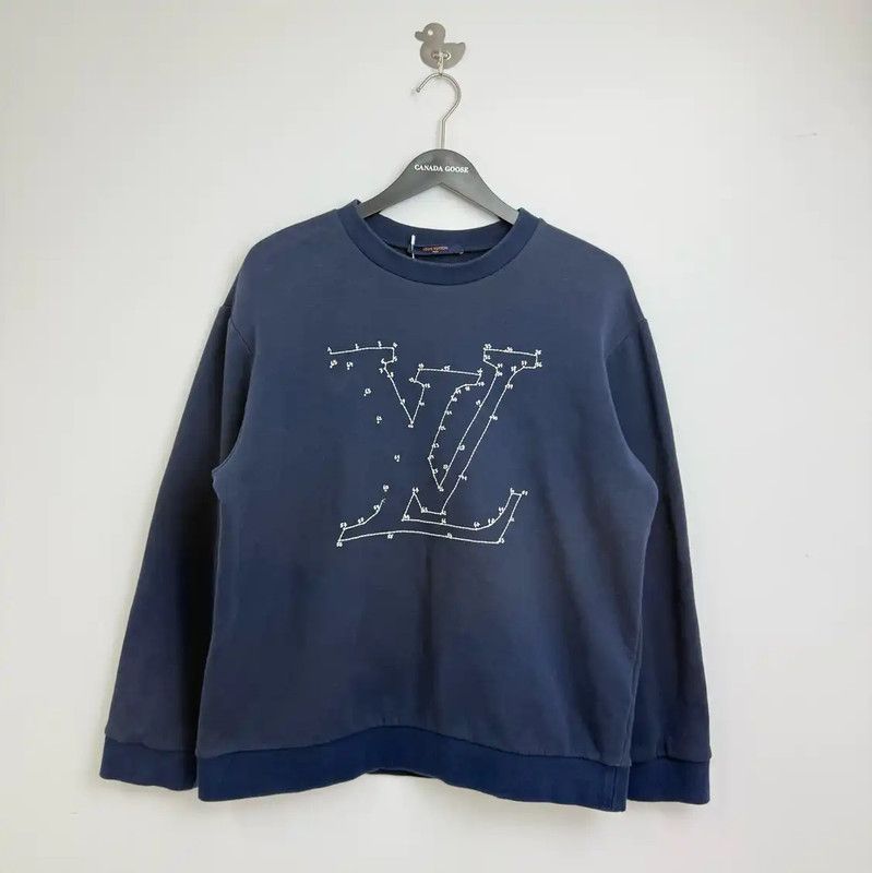 Louis Vuitton Louis Vuitton Men's Blue Cotton Sweatshirt 0089 Size US L / EU 52-54 / 3 - 1 Thumbnail