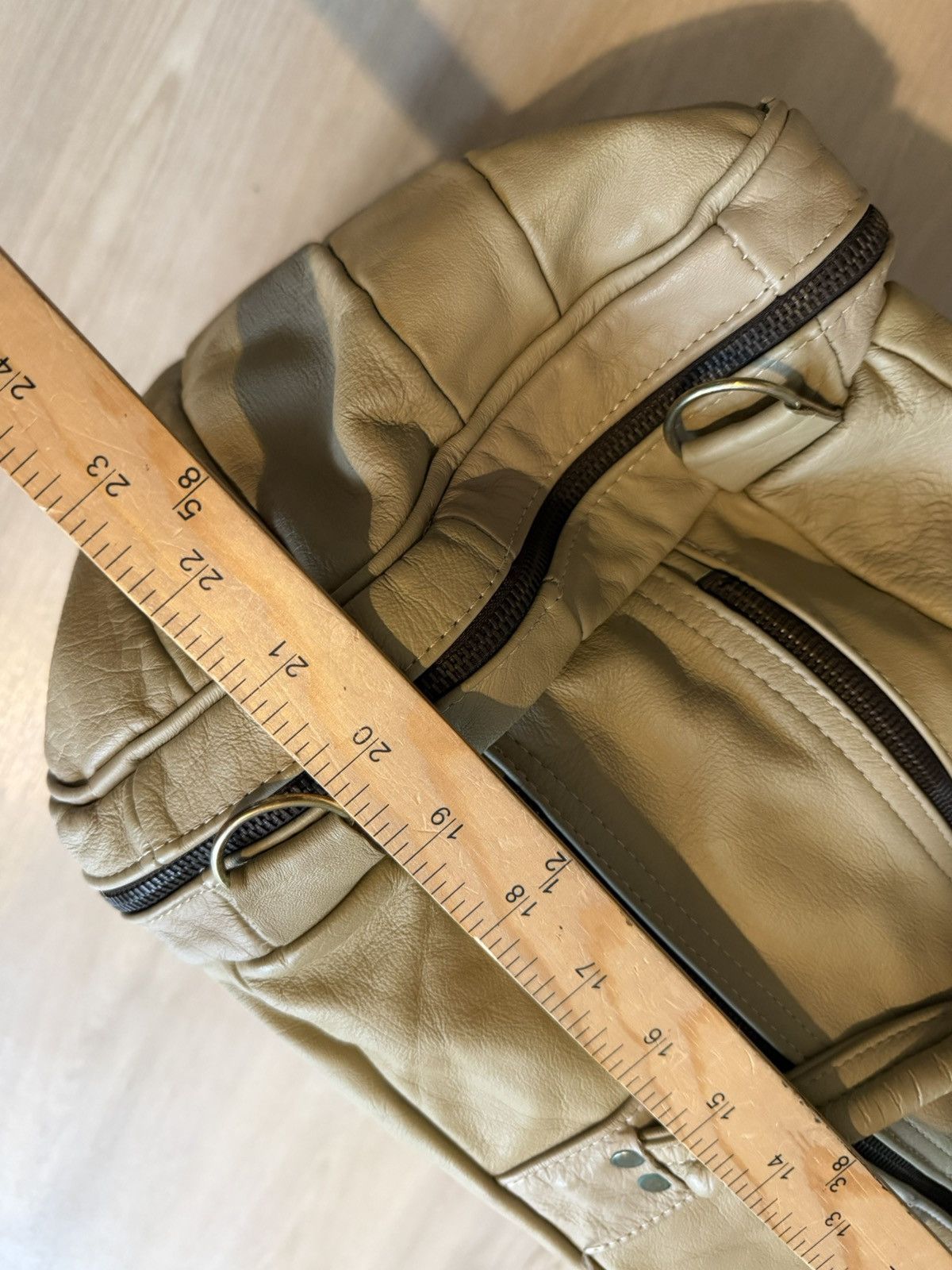 Vintage Vtg 70s 80s Geuine Leather Patchwork Duffle Bag Gym Travel Size ONE SIZE - 9 Thumbnail