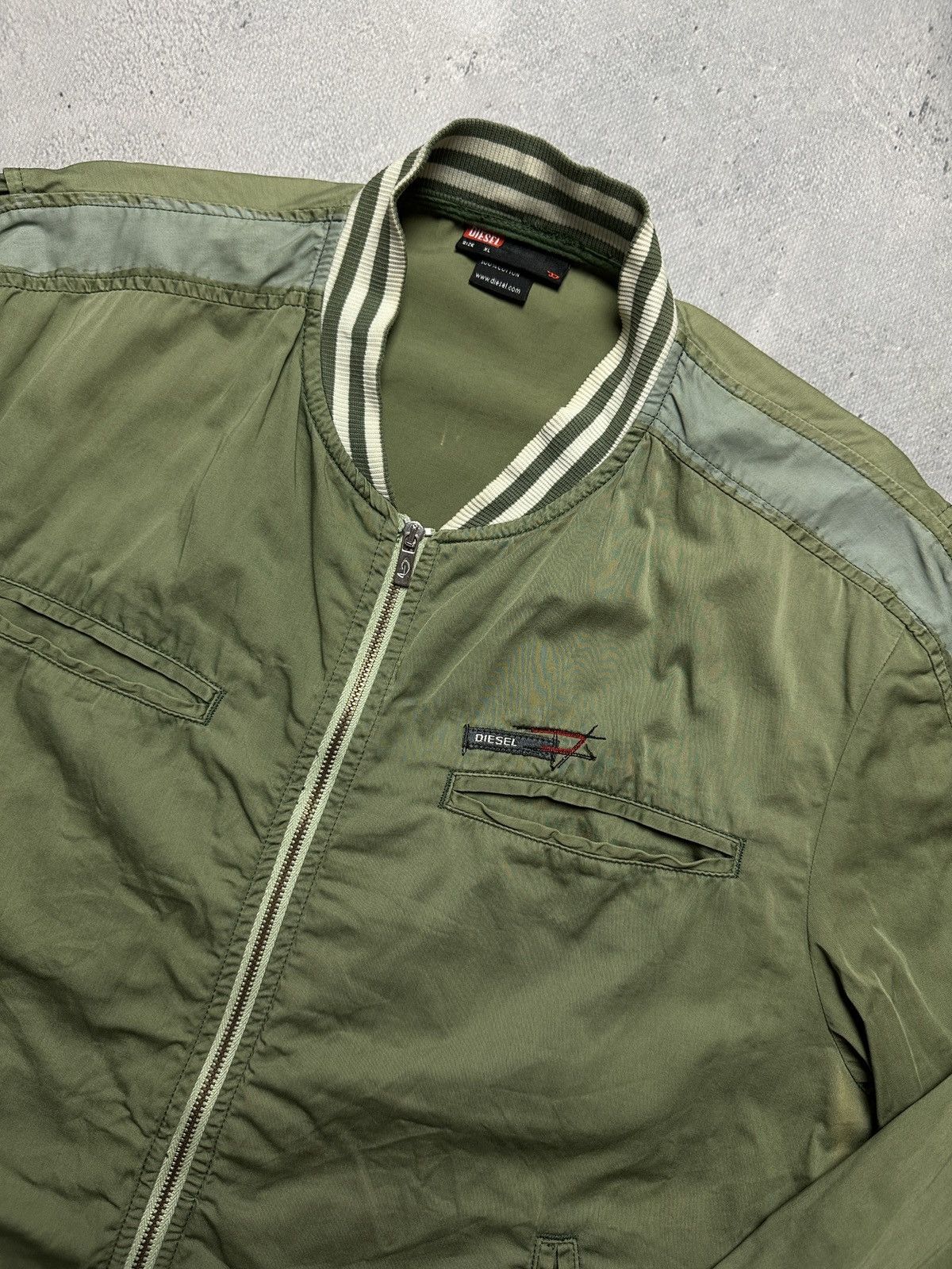 Diesel Rare Archive Diesel Olive Green Rider Bomber Jacket y2k 90s Size US XL / EU 56 / 4 - 2 Thumbnail