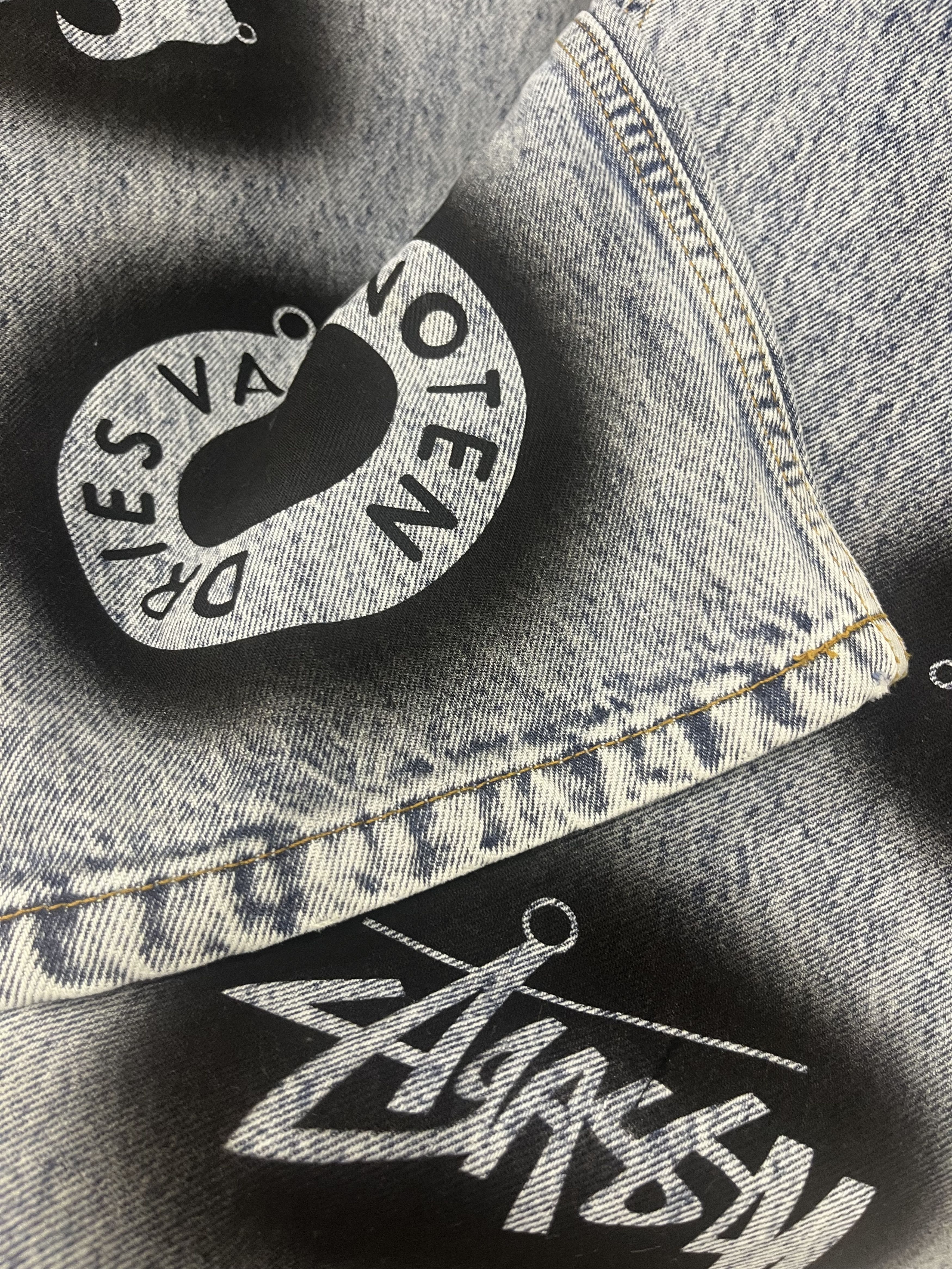 Dries Van Noten × Stussy Stussy x Dries Van noten stencil jeans Size US 28 / EU 44 - 7 Thumbnail