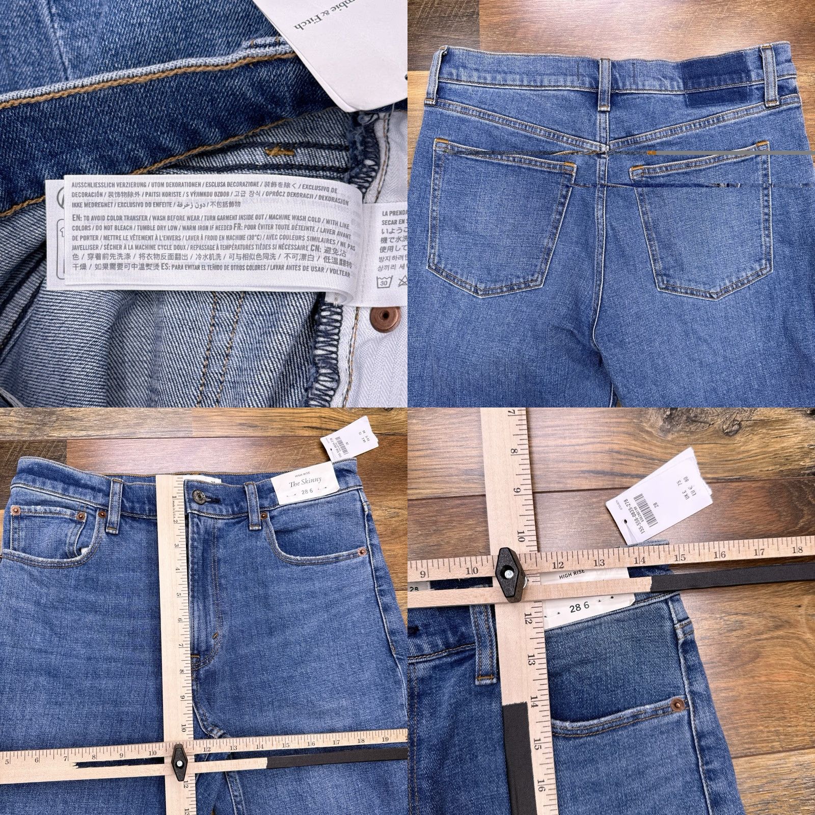 Abercrombie & Fitch Abercrombie & Fitch Jeans Womens 28 Skinny High Rise 5-Pocket Denim Blue Slim Stretch NWT 90s City Vintage No Size 28" / US 6 / IT 42 - 8 Thumbnail