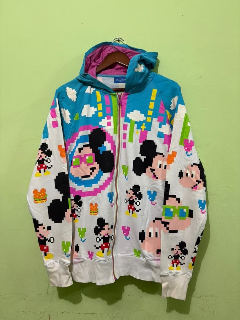 Disney VTG Mickey Mouse Fullprint Sweater Hoodies Multicolor Design Size US XL / EU 56 / 4 - 1 Thumbnail