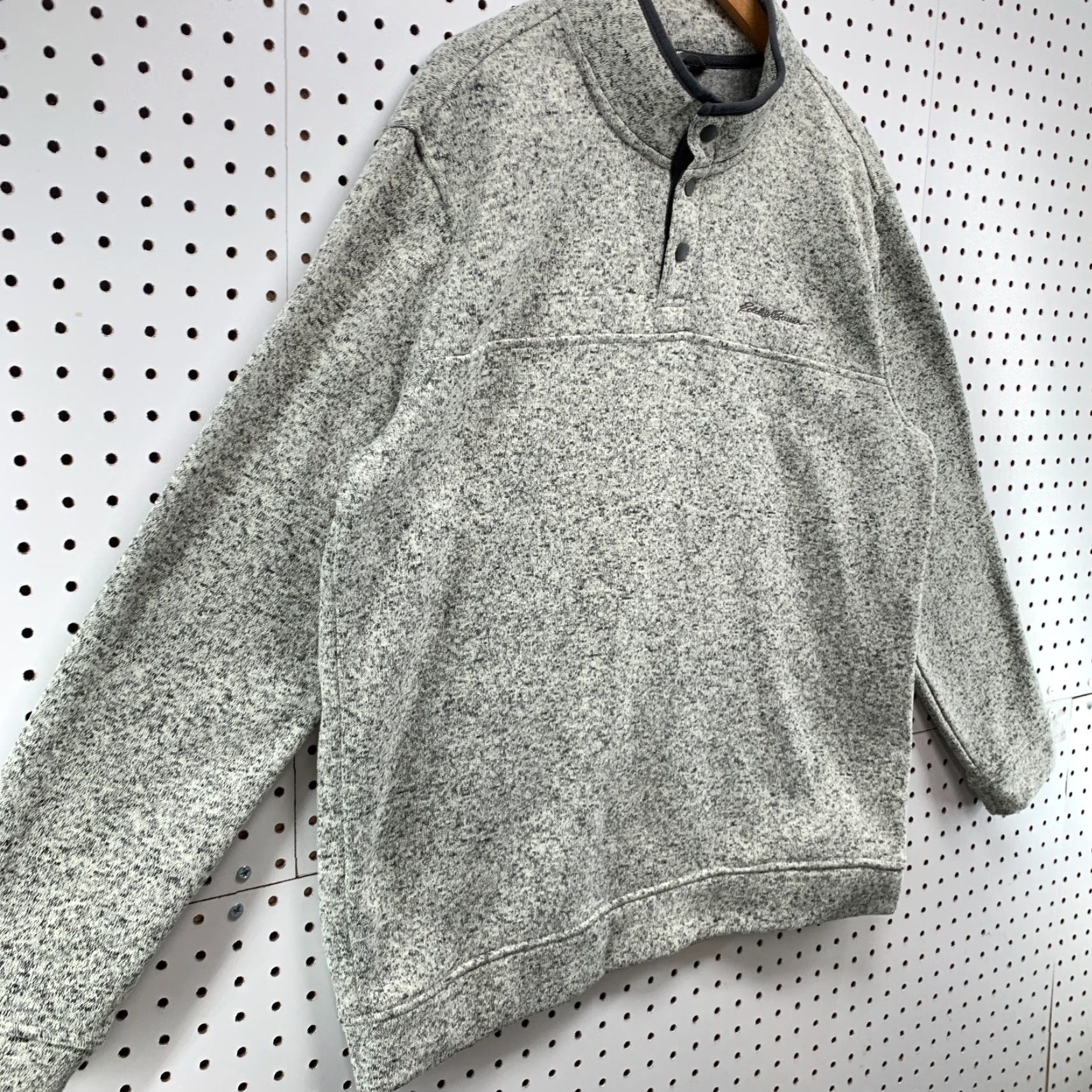 Eddie Bauer Eddie Bauer Pullover Sweater Gray XL Mock Neck Long Sleeve Men's 1/4 Snap Knit Size US XL / EU 56 / 4 - 7 Thumbnail