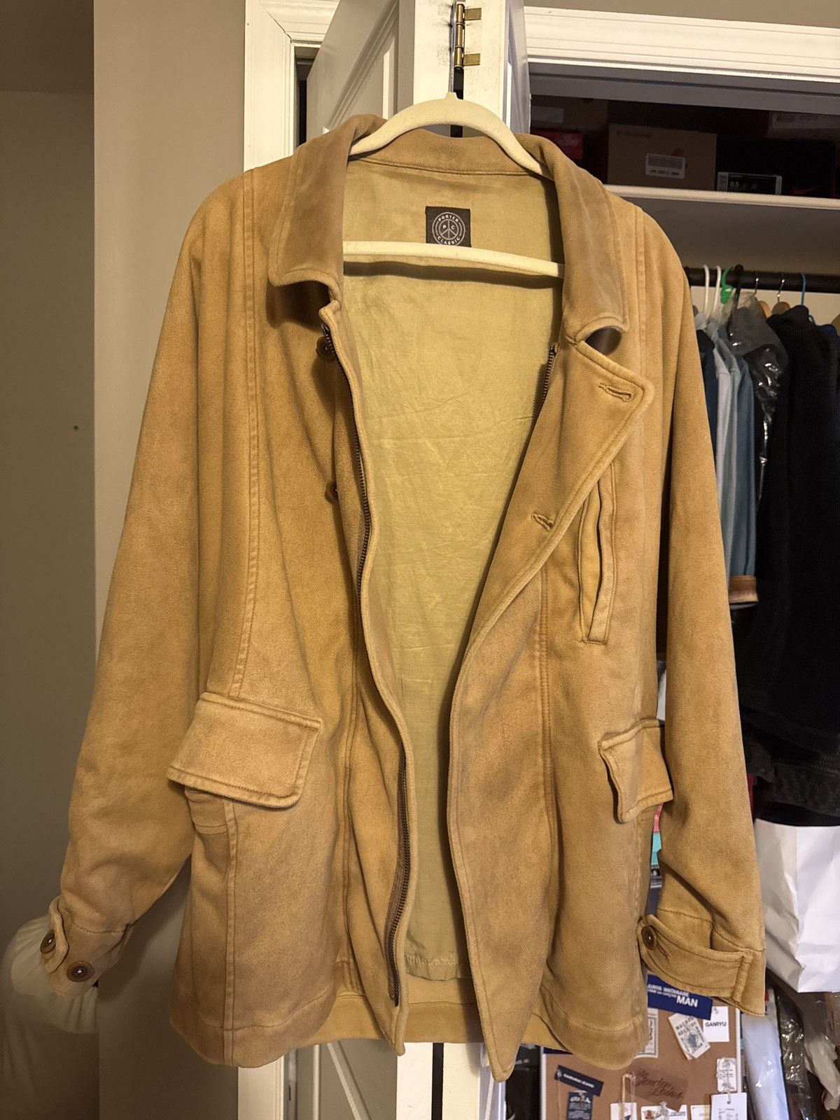 Porter Classic Porter Classic Khaki Aging Jacket Moleskin Suede Size US M / EU 48-50 / 2 - 8 Thumbnail