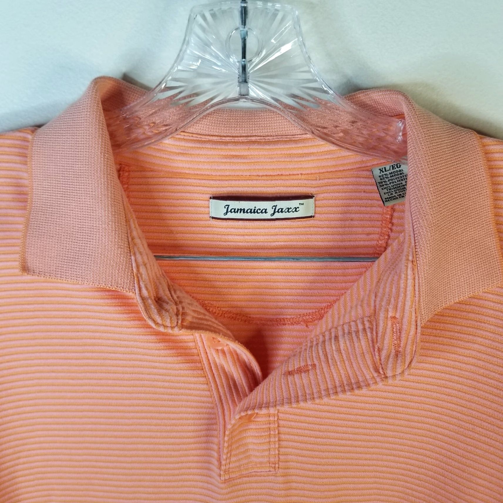 Vintage VINTAGE Jamaica Jaxx Polo Shirt Mens Orange Short Sleeve XL Size US XL / EU 56 / 4 - 4 Thumbnail