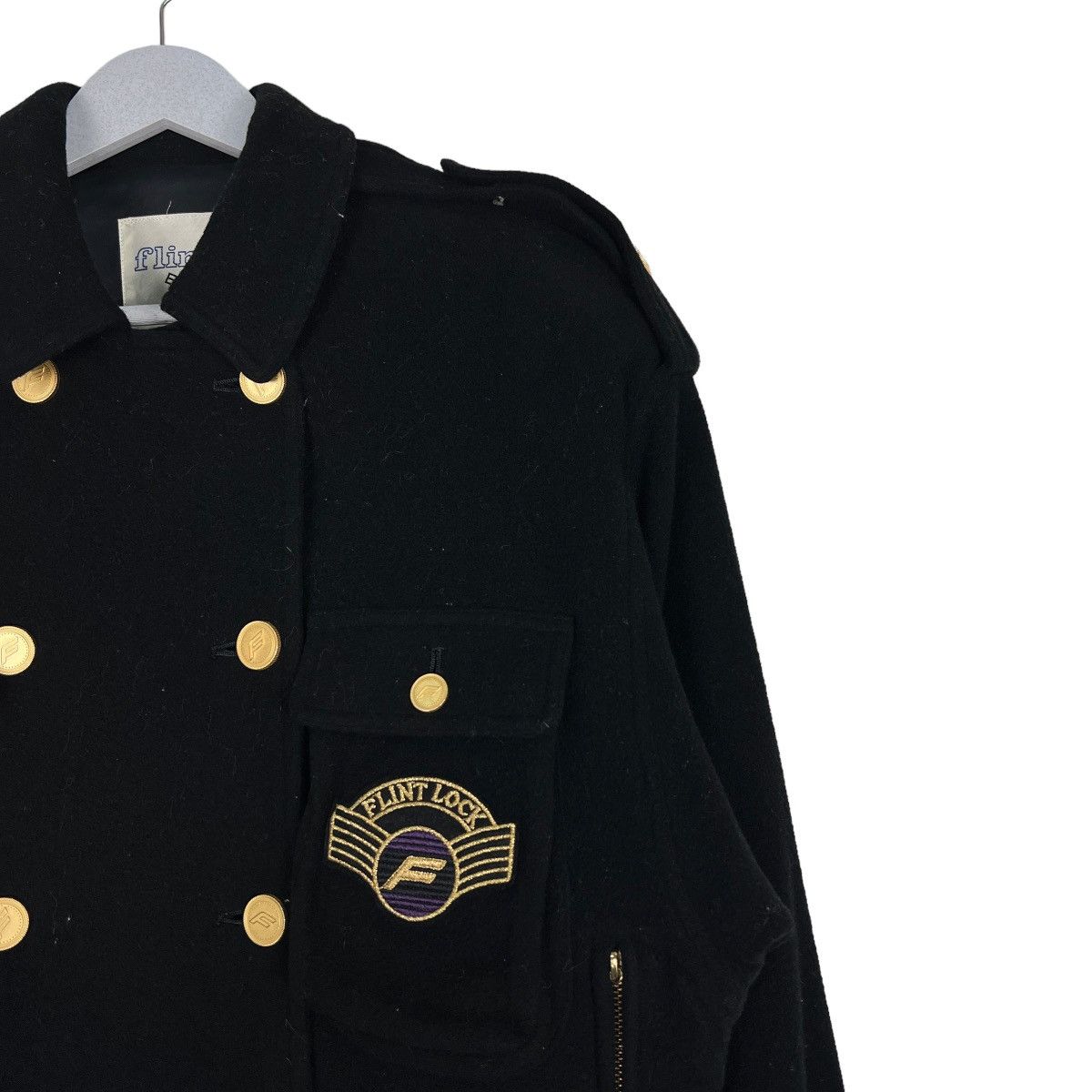 Japanese Brand 🔥 VINTAGE FLINT LOOK BLUE GRASS WOOL MILITARY JACKET Size US S / EU 44-46 / 1 - 6 Thumbnail