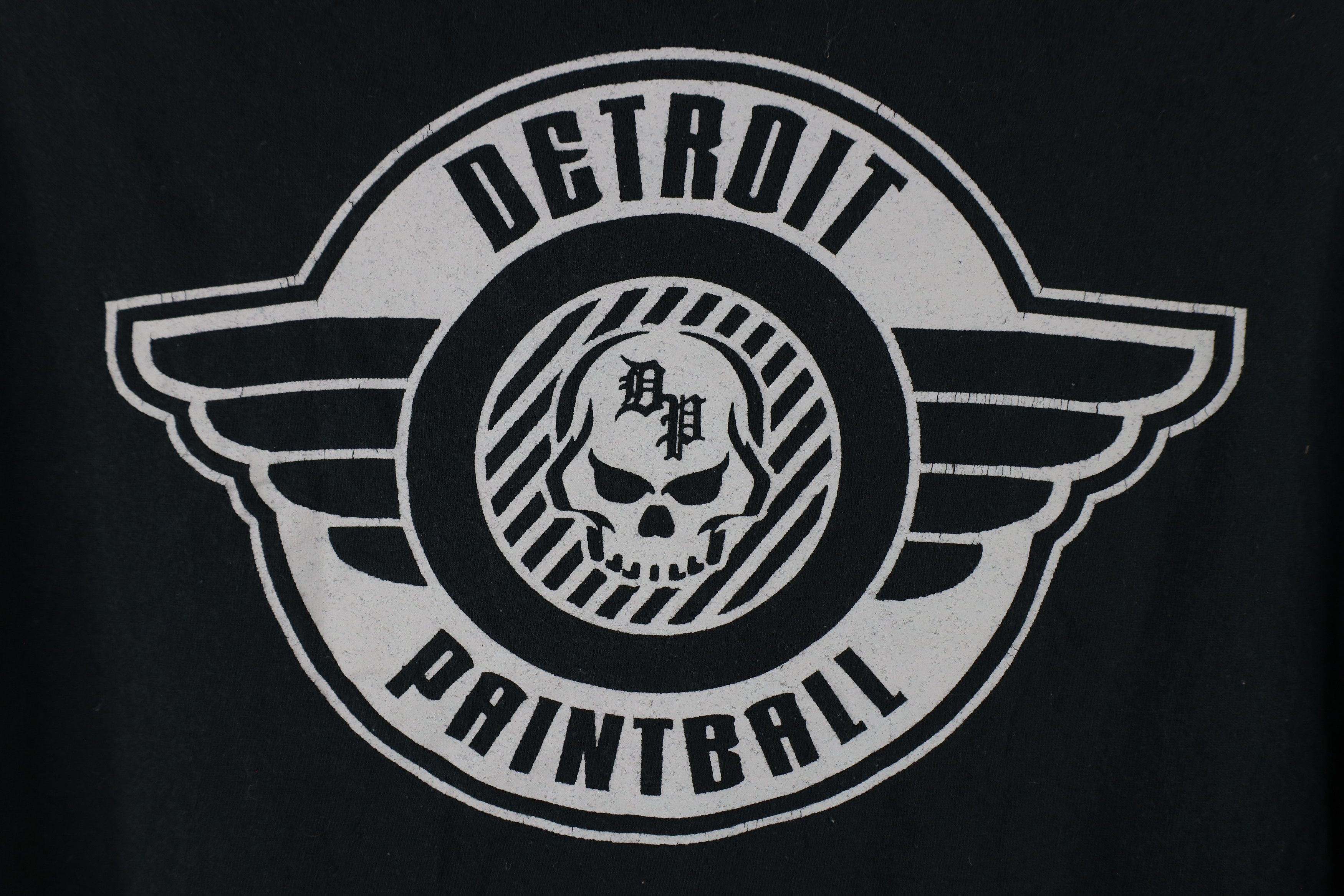 Vintage Vintage Streetwear Detroit Paintball Skull T-Shirt Black Size US M / EU 48-50 / 2 - 7 Thumbnail