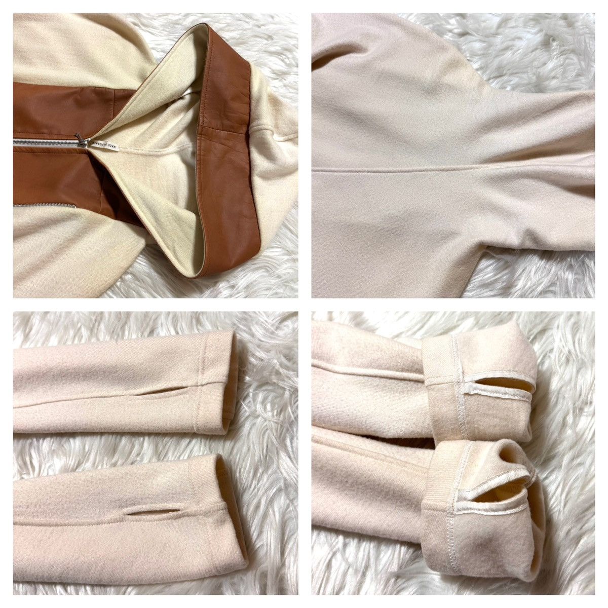 Hermes Hermes leather-switched 2-way size ZIP UP parka jacket 38 Size S / US 4 / IT 40 - 4 Thumbnail