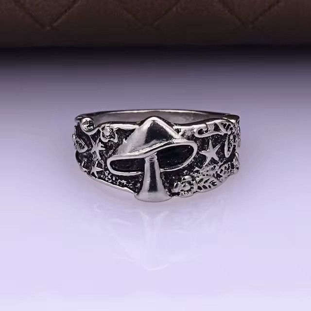 Jewelry Wild Mushroom Star Flower Pattern Rings Size ONE SIZE - 5 Thumbnail
