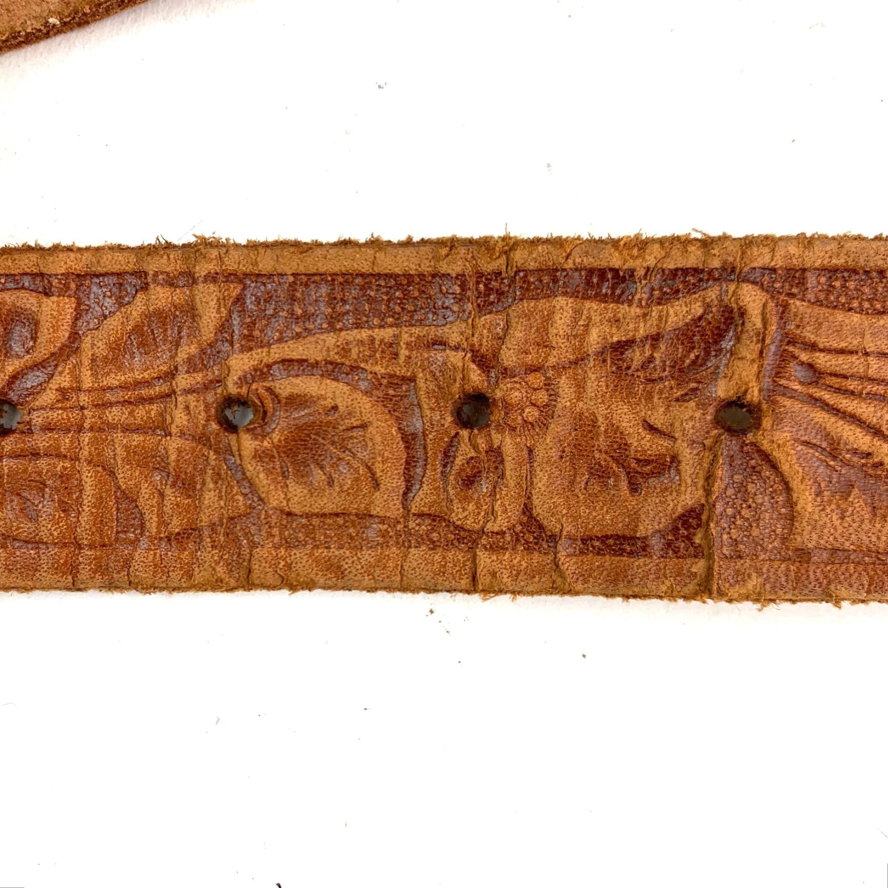 Vintage VINTAGE Textan of Yoakum Tophand Togs Leather Belt 520 Boys Brown 1970s Rockabilly Genuine Original Size ONE SIZE - 6 Thumbnail