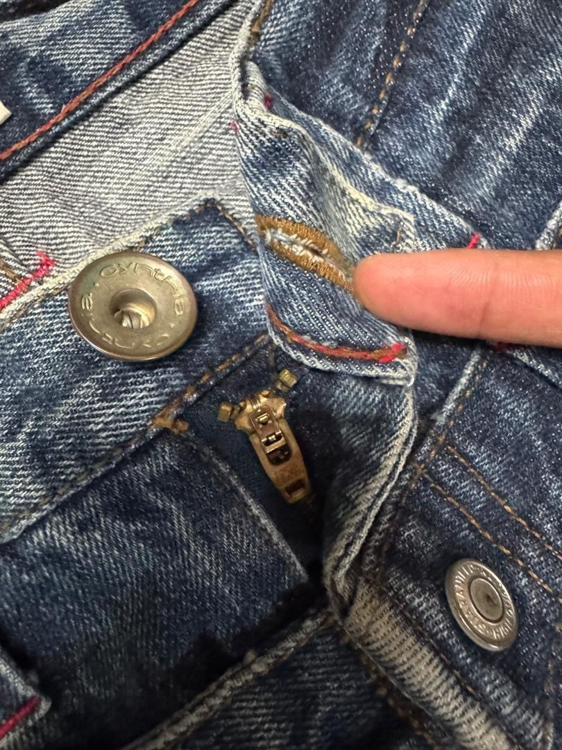 Japanese Brand DOUBLE WAIST Vintage Japanese Mudwash Distressed Slim Jean Size US 29 - 9 Thumbnail