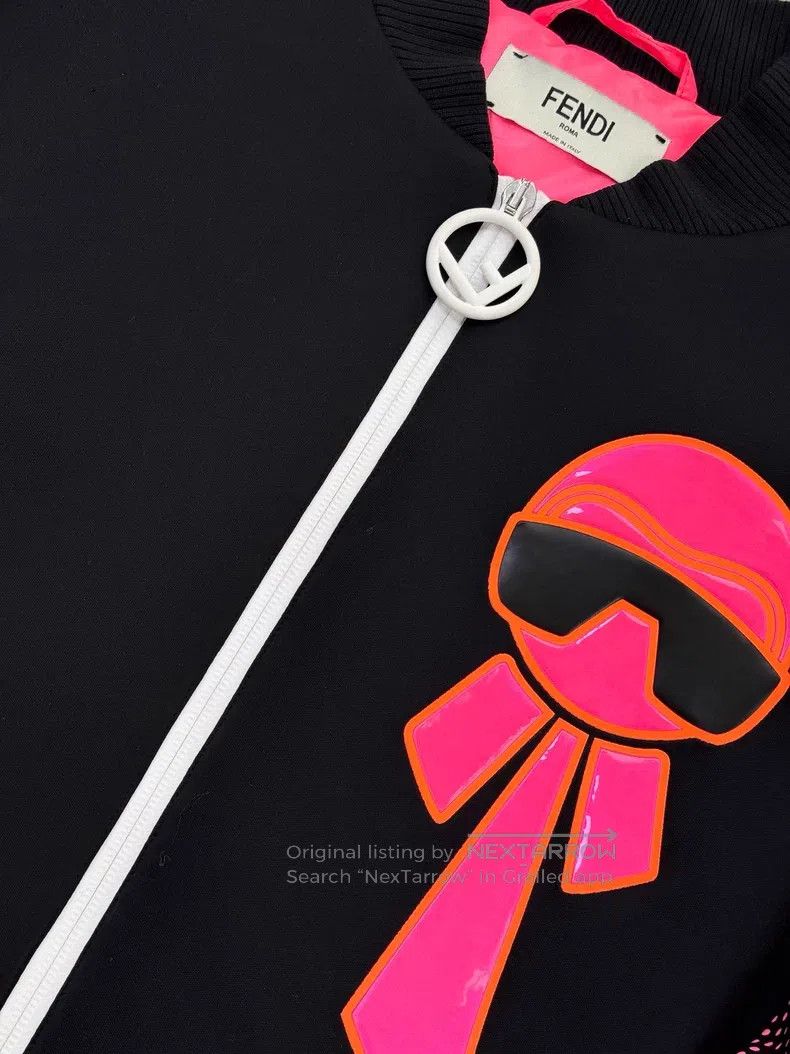 Fendi Fendi Black and Fluorescent Pink Patchwork Little Monster Size XS / US 0-2 / IT 36-38 - 3 Thumbnail