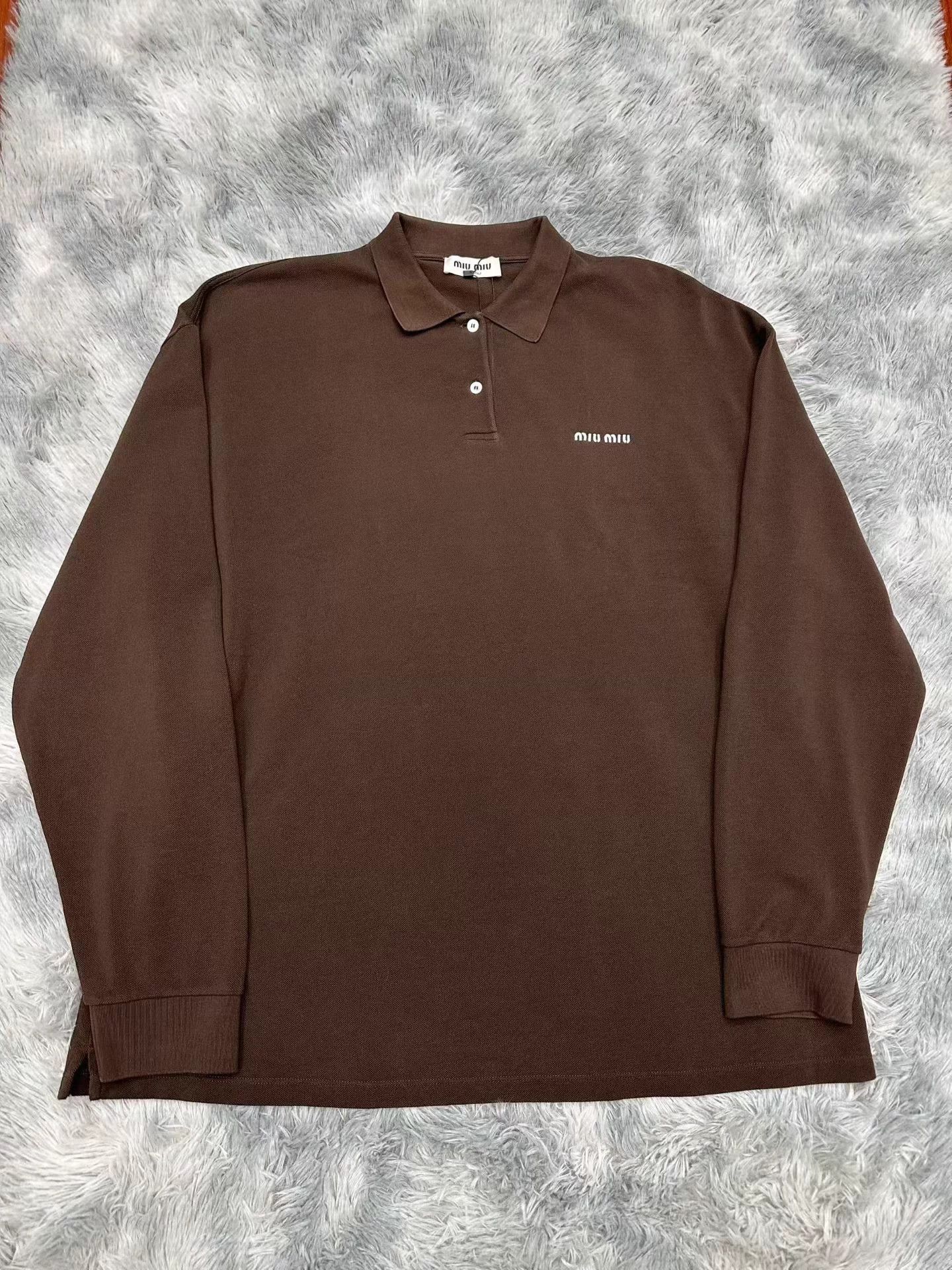 Miu Miu MIU MIU Embroidered Logo Polo Shirt XL New Size XL / US 12-14 / IT 48-50 - 1 Thumbnail
