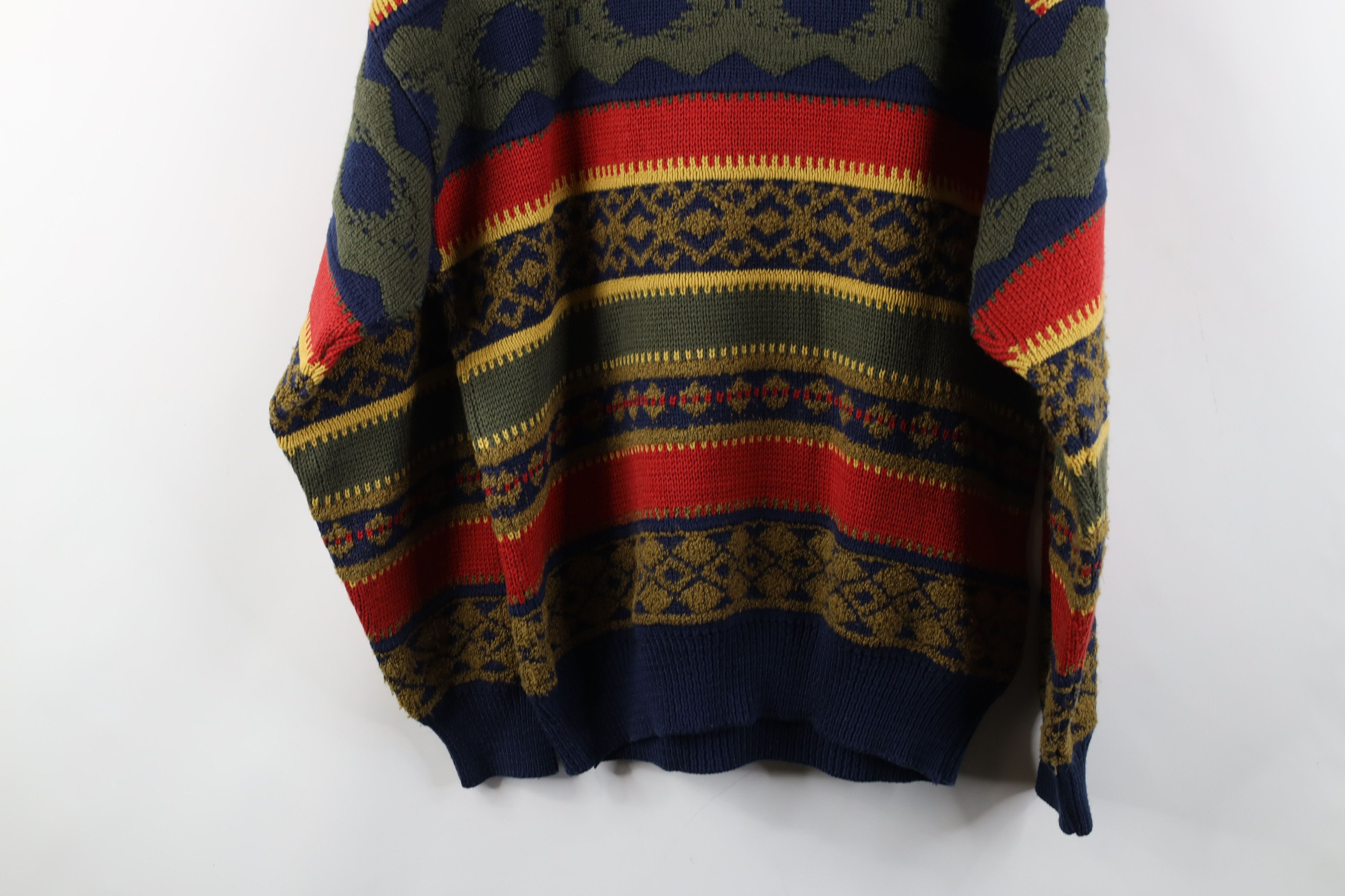 Vintage Vintage 90s Streetwear Fair Isle Wool Blend Knit Sweater Size US S / EU 44-46 / 1 - 9 Thumbnail