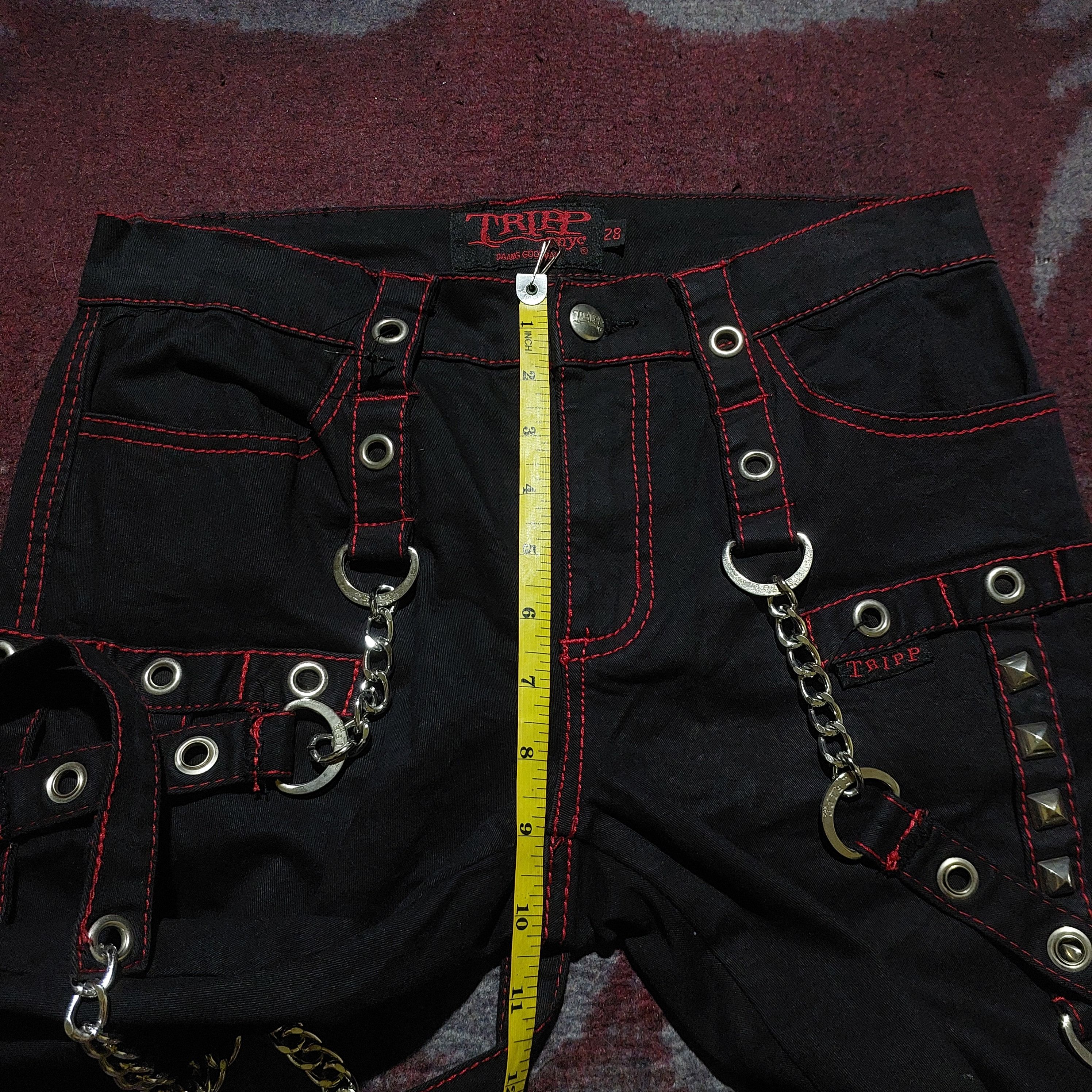 Tripp NYC Avant Garde Trip NYC X-Strap studded cargo Bondage Pants Size US 28 / EU 44 - 23 Thumbnail