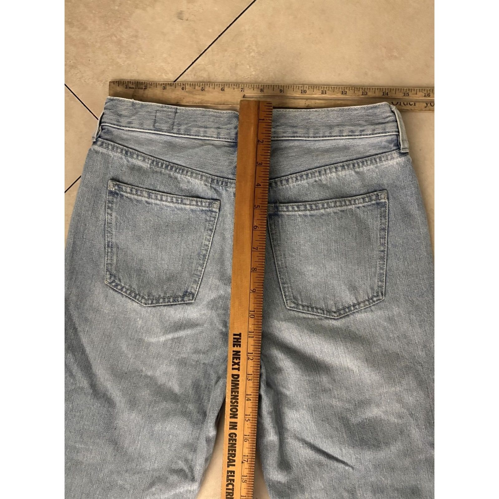 Vintage Free People We The Free Jeans Womens 27 Light Wash Distressed High Rise Cropped Size 27" / US 4 / IT 40 - 7 Thumbnail