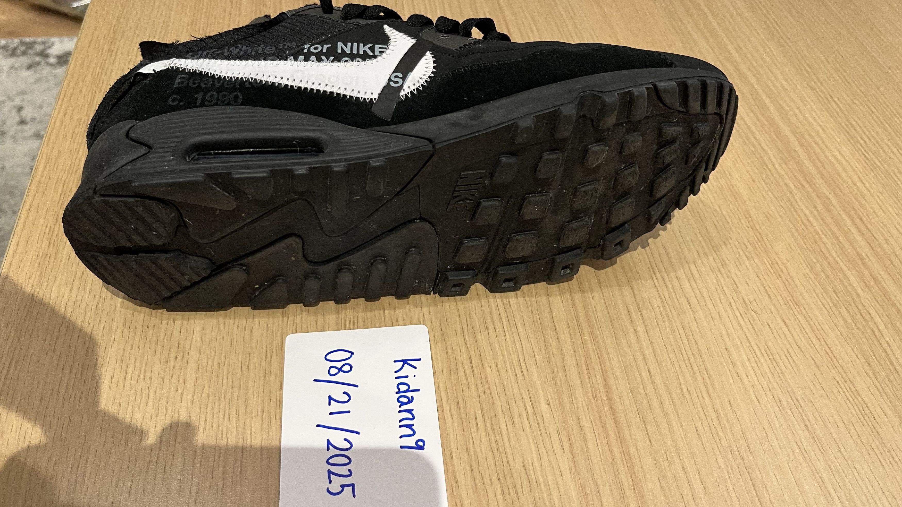 Nike × Off-White Nike Air Max 90 Off-White Black Size US 9.5 / EU 42-43 - 6 Thumbnail