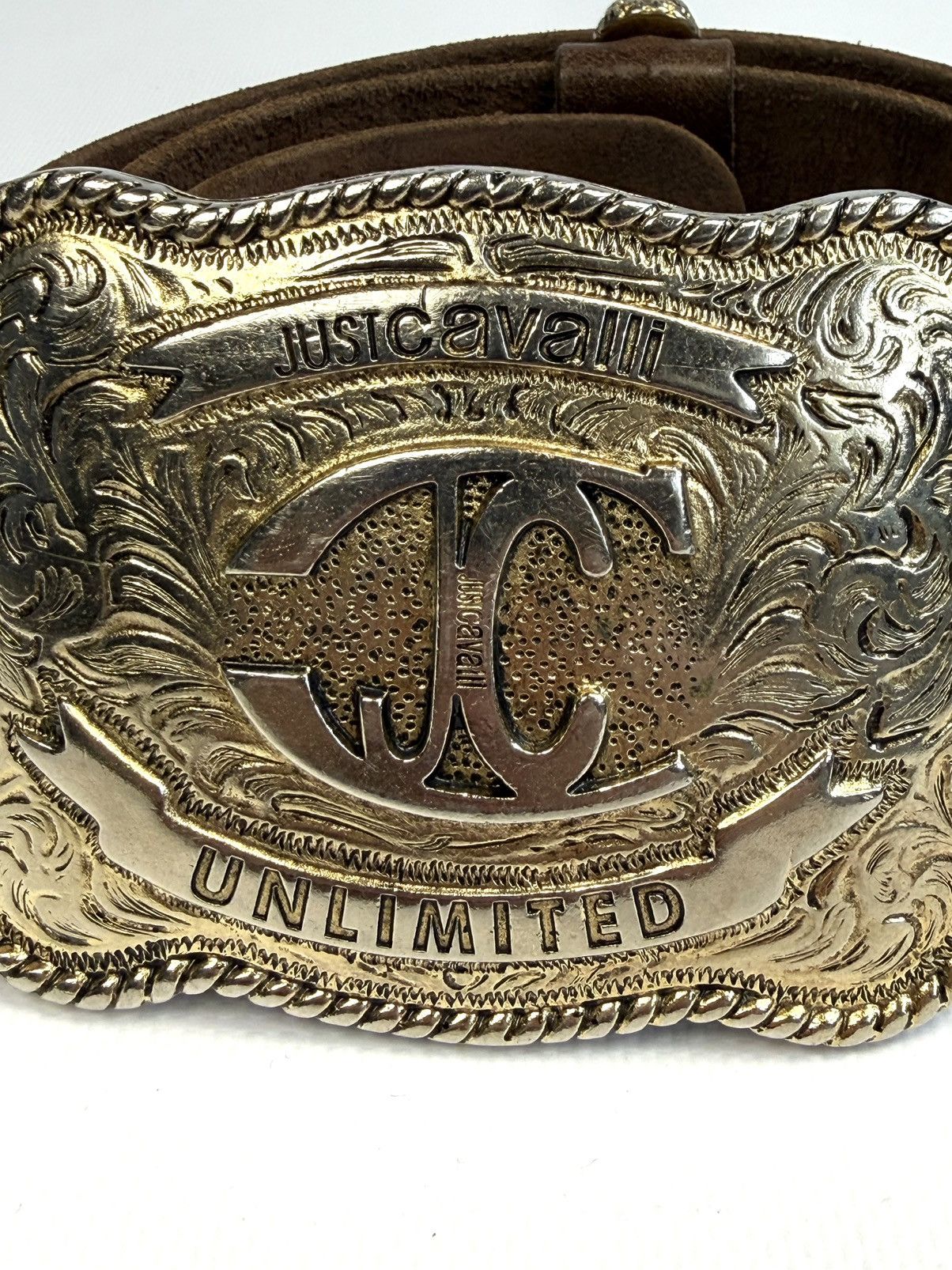 Just Cavalli Just Cavalli Roberto Cavalli Western Leather Belt Buckle Size 32 - 8 Thumbnail